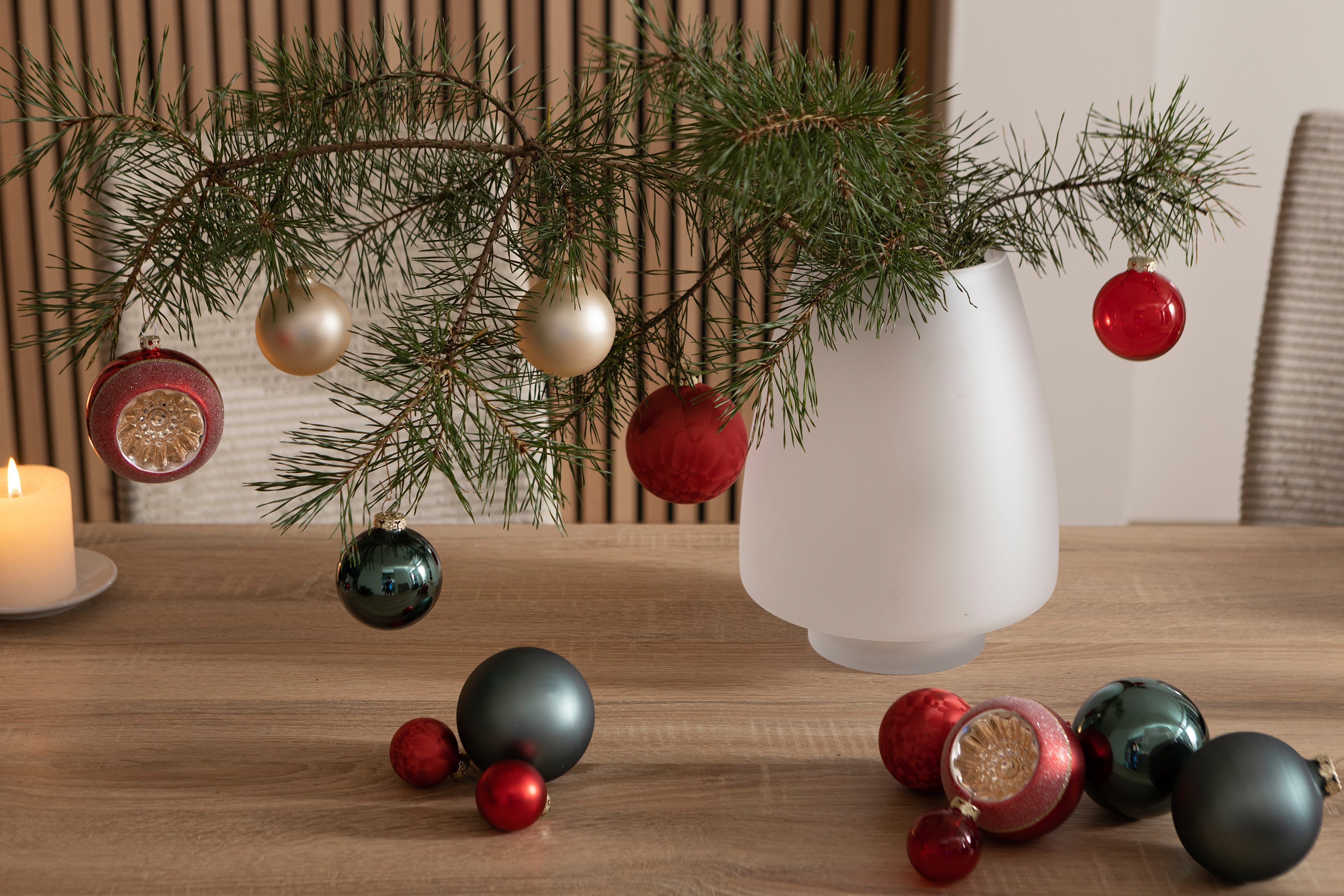OTTO home Tischvase Noema (1 St), aus Glas, mit matter Farbgestaltung