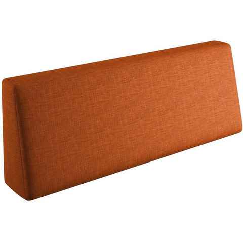 sunnypillow Rückenkissen Palettenkissen mit abnehmbarem Bezug Rückenkissen 120x40x20/10cm, Orange