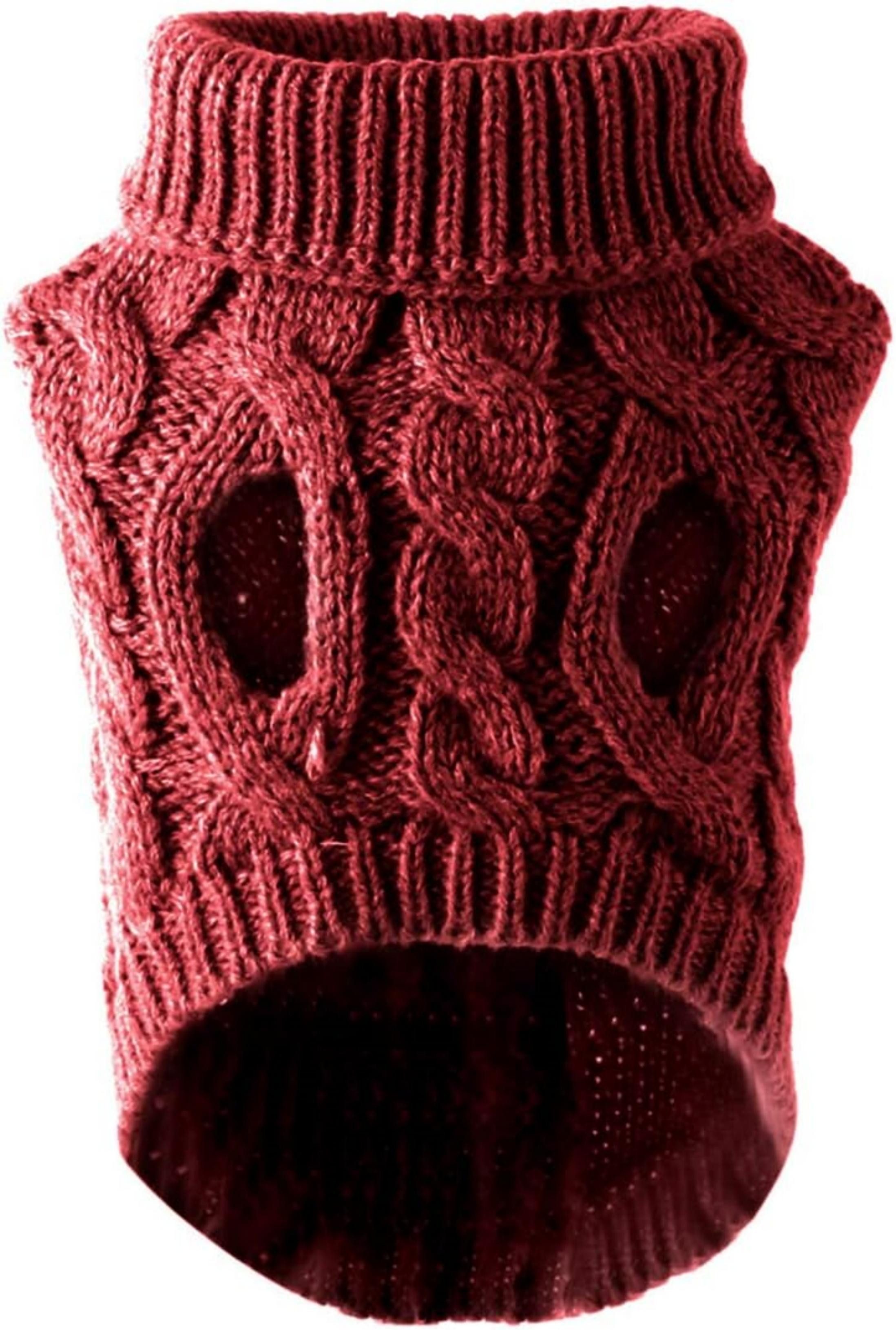Coonoor Hundemantel Winter Warmer Hundepullover Kleine Hunde Rollkragen Strickpullover