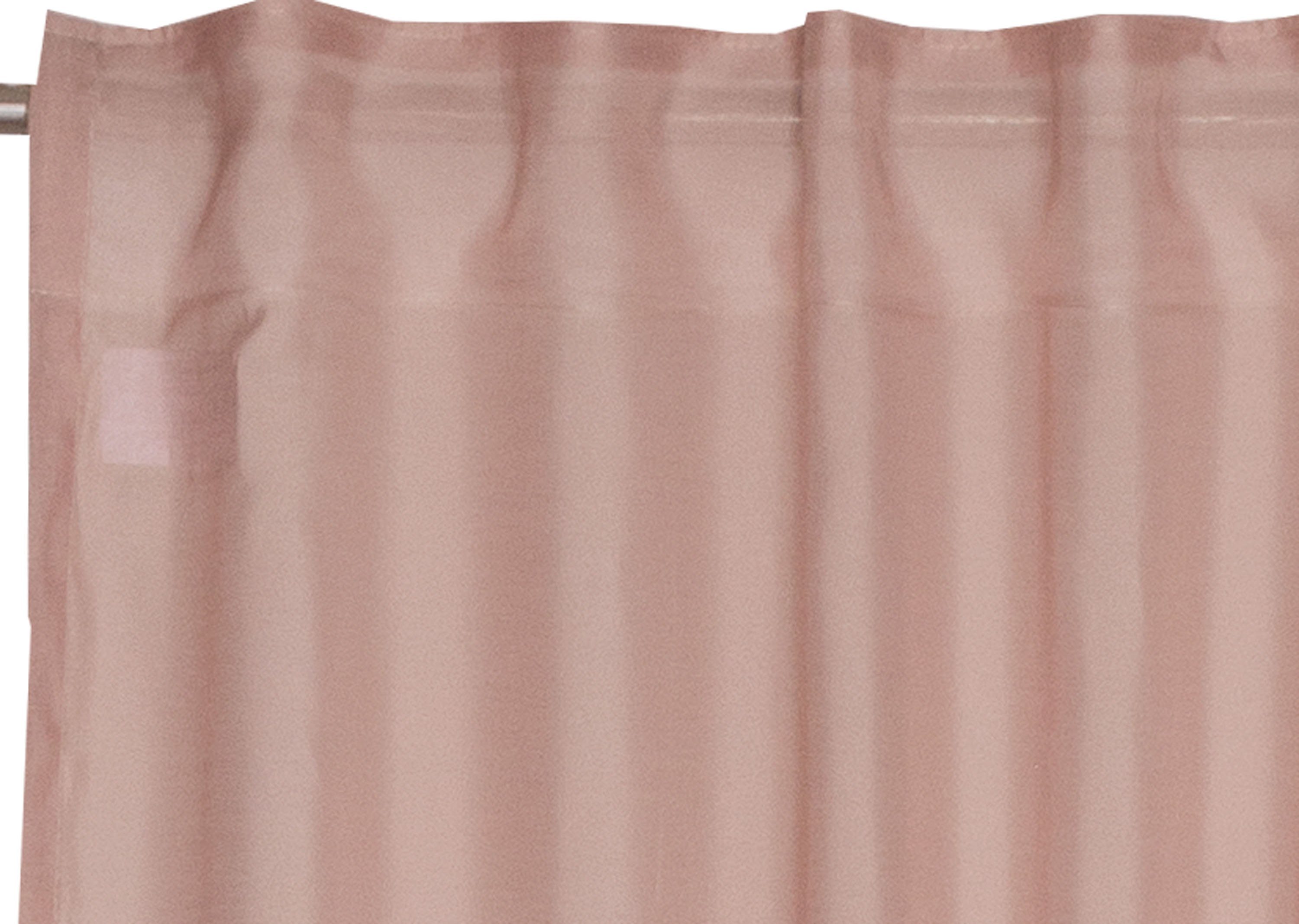 Vorhang Solid, SCHÖNER St), zeilosen, (1 Jacquard, halbtransparent, Multifunktionsband unifarbenen Look rosa/rosé WOHNEN-Kollektion, im