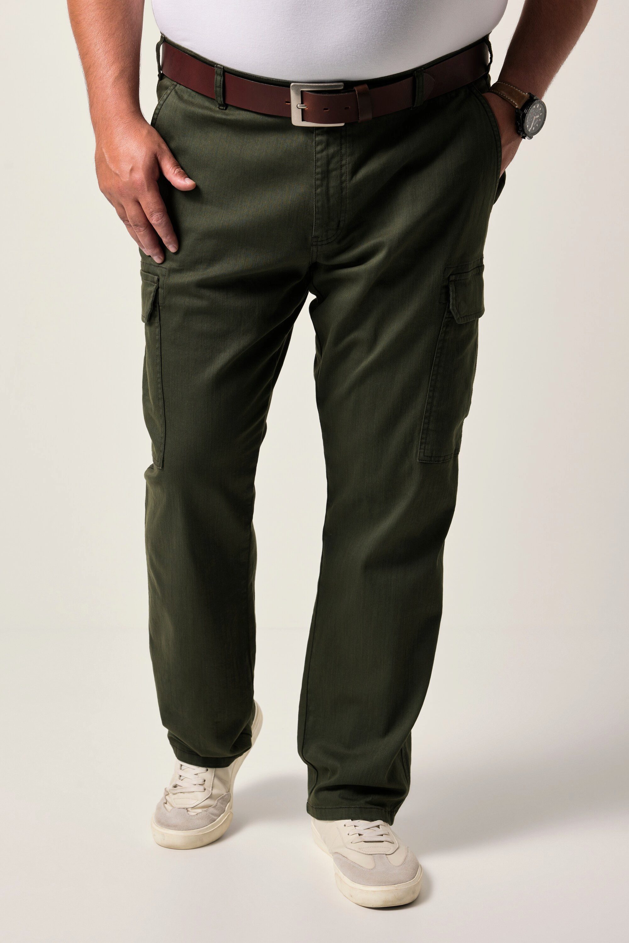 Men Plus 5-Pocket-Jeans Men+ Cargojeans Bauchfit Straight Fit Colordenim