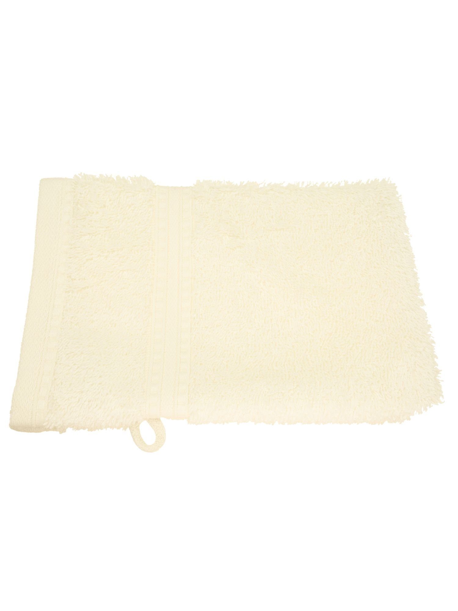 Bio-Baumwolle x (1-St) 21 Julie Handtuch Julsen 15 1-Handtuch-Naturweiß-Waschhandschuh cm,
