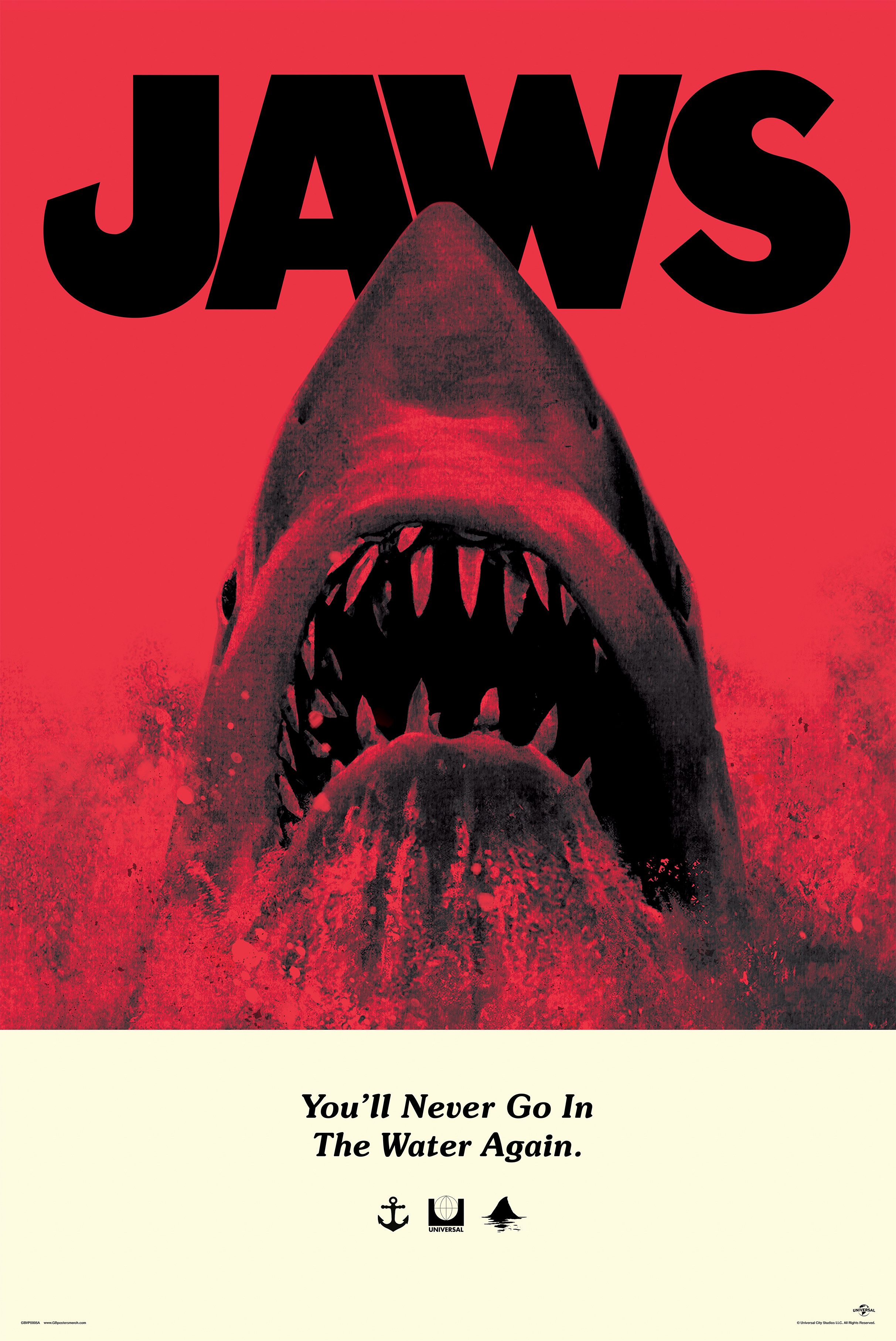 Poster Jaws - Red - Poster 61x91,5 cm