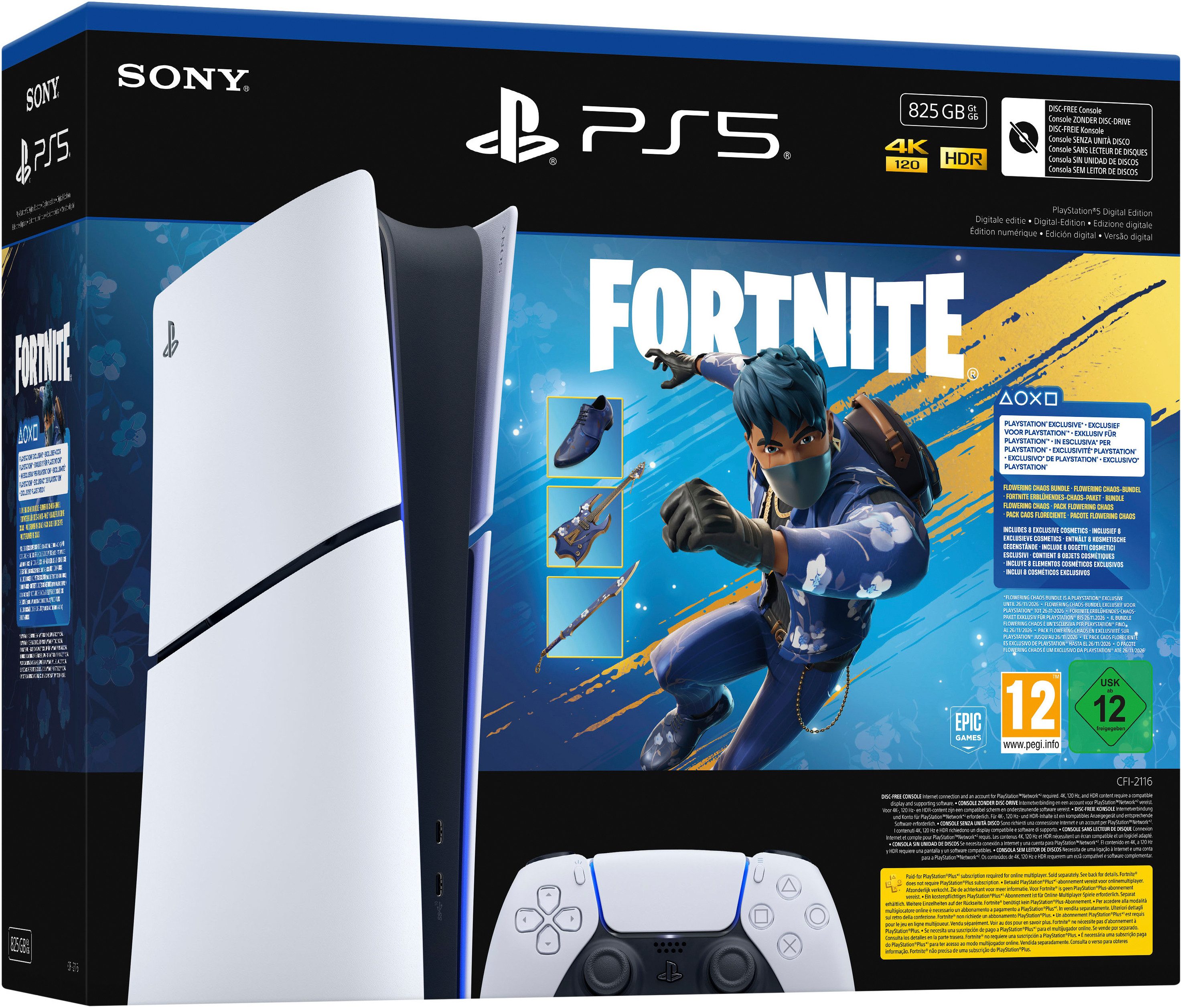 PlayStation 5 PS5 Digital Edition (Slim) – Fortnite Erblühendes-Chaos-Bundle