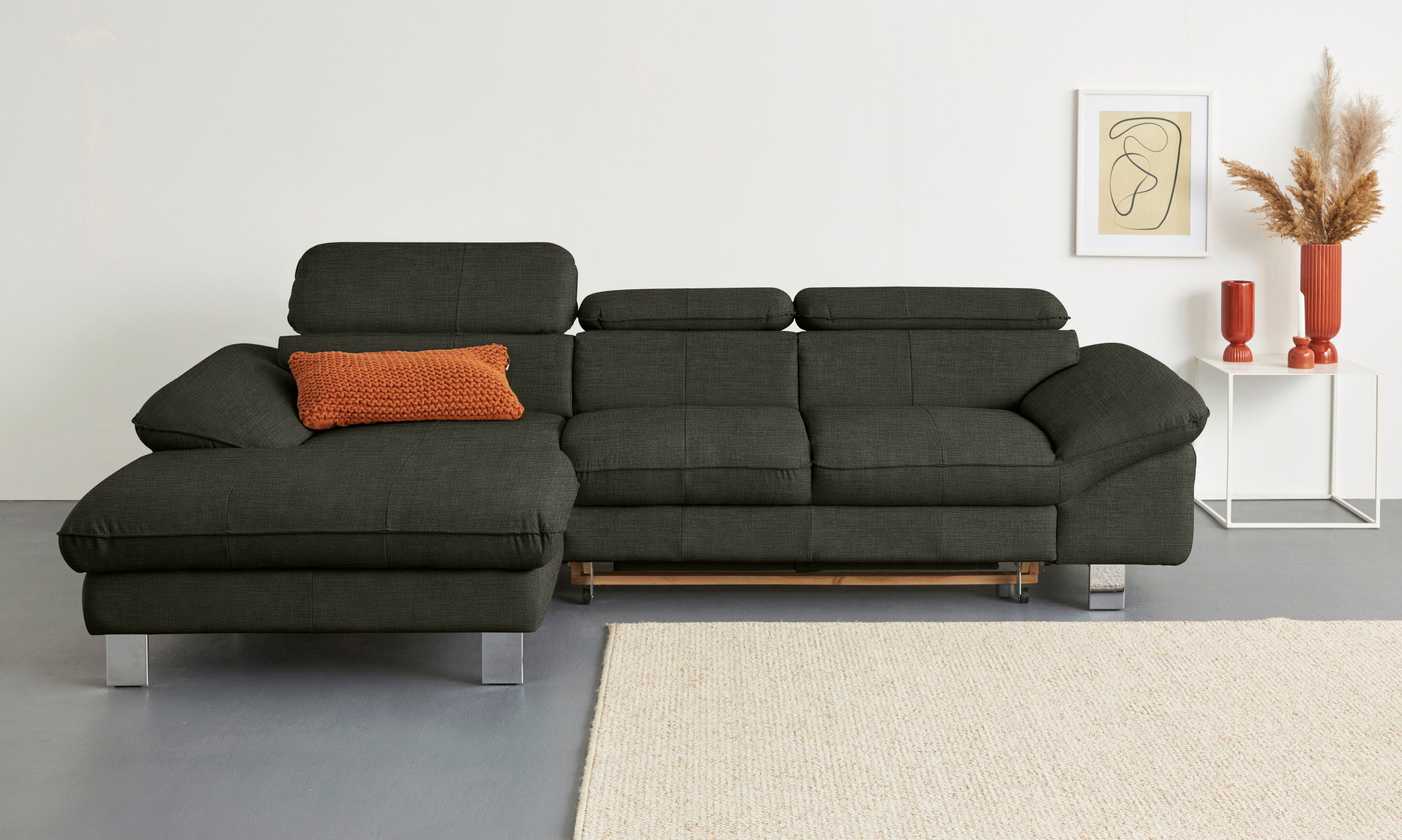 COTTA Ecksofa Driver L-Form, mit Kopfteilverstellung, wahlweise mit Bettfunktion & Bettkasten