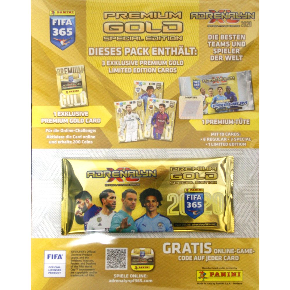 Panini Sammelkarte Panini Fifa 365 2020 - 1 Sondertüte Premium Gold
