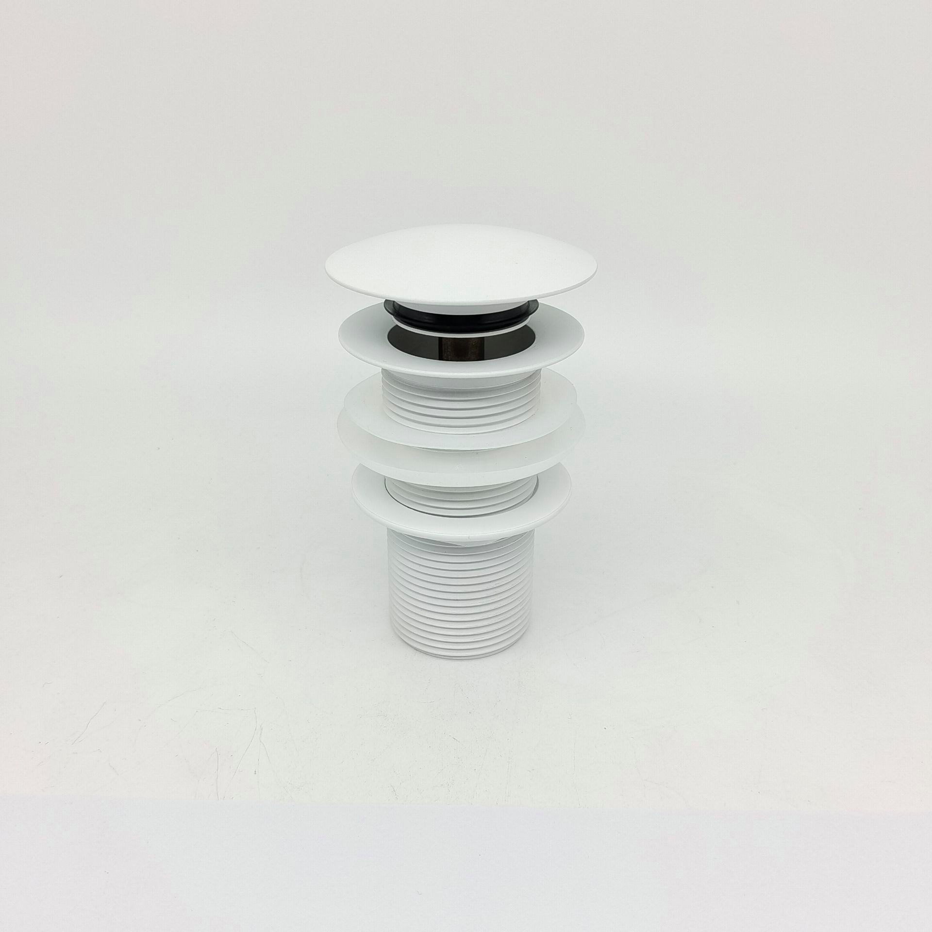 wohnfreuden Ablaufventil 90 mm Pop-up Ablauf-Ventil matt weiß, 52003