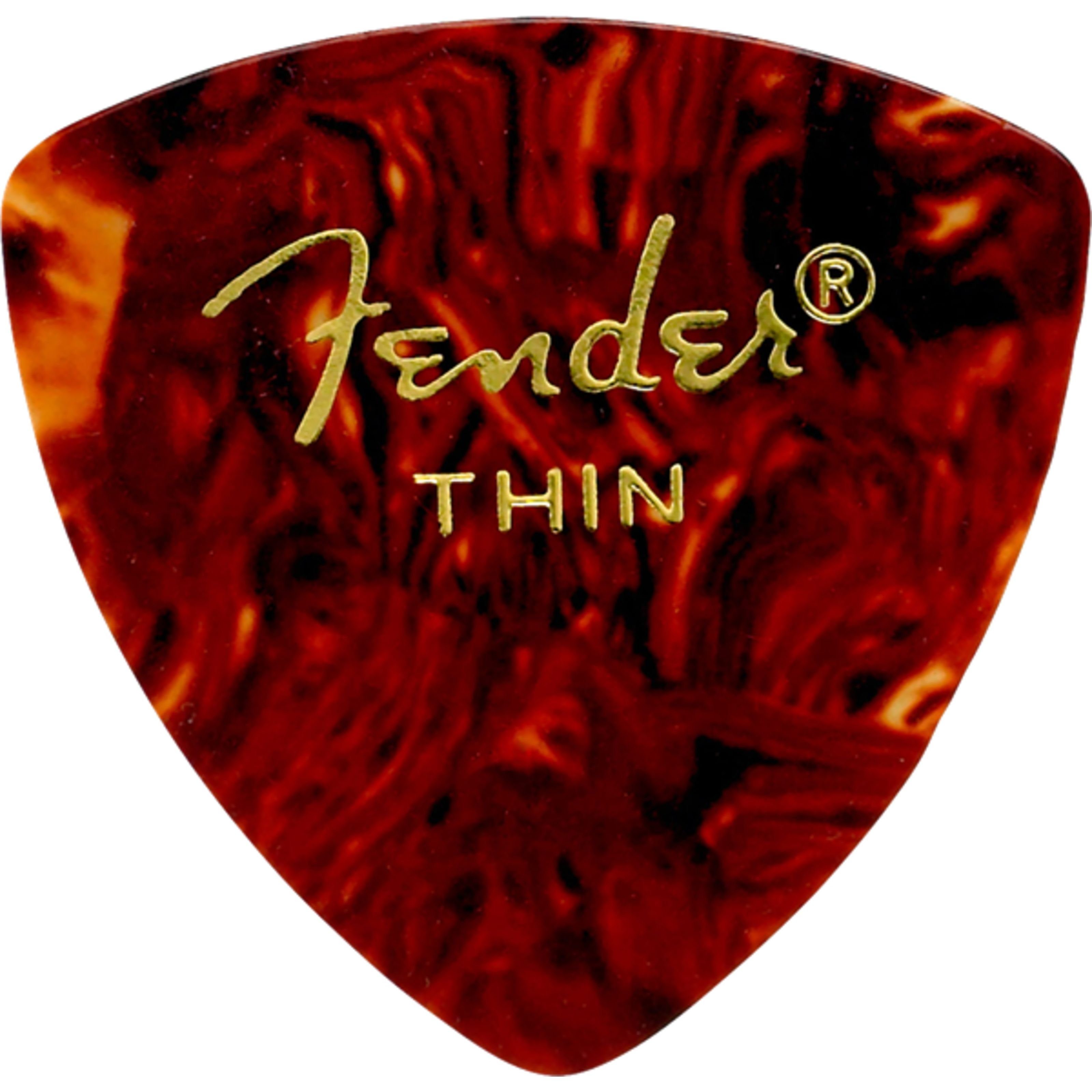 Fender Plektrum, Picks 346 Shell thin 12er Set Classic Celluloid - Plektren Set