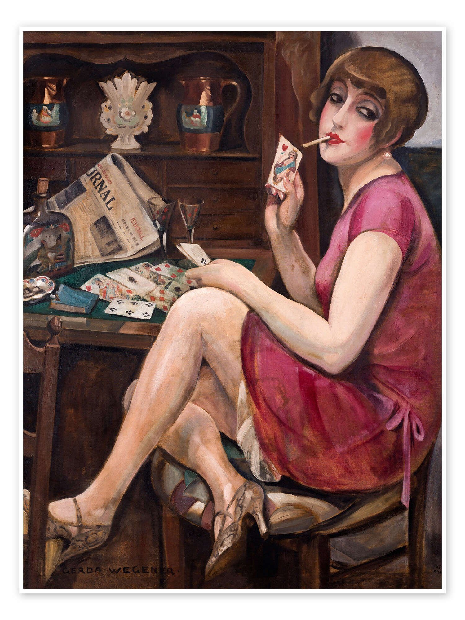 Posterlounge Wandbild Königin der Herzen, Gerda Wegener, erhältlich als Poster, Leinwandbild, Wandsticker oder Acrylglasbild
