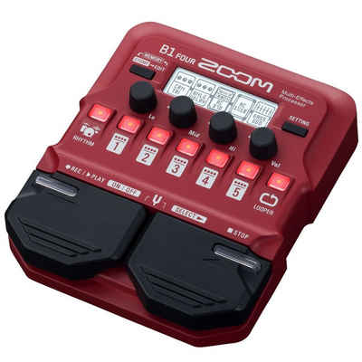 Zoom Audio E-Bass B1 FOUR, Pedal, Multi-Effektgerät, für Bass, Inkl. ZOOM Guitar Lab Software