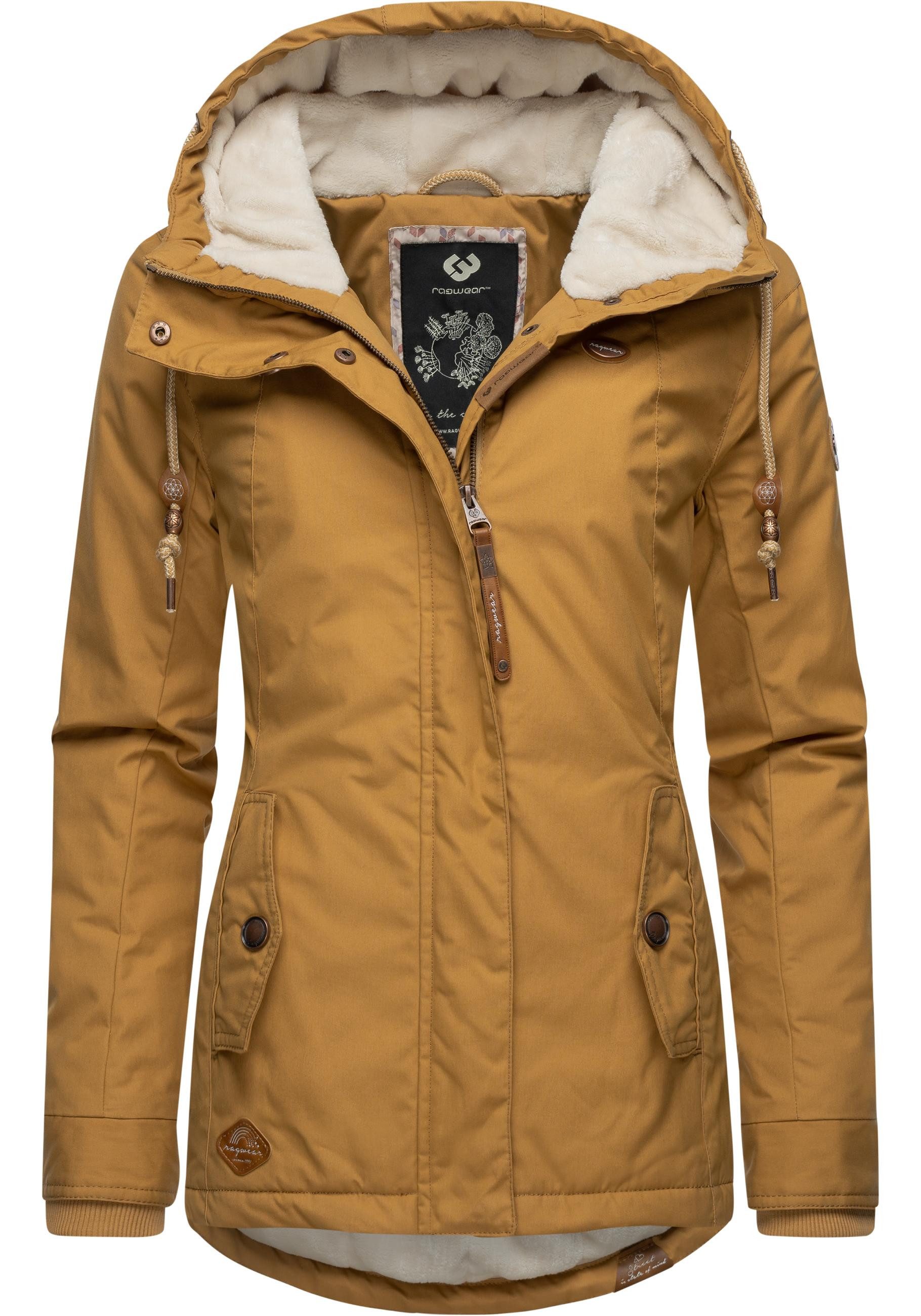 Ragwear Winterjacke Monade Damen Winterparka mit Kapuze und m. Fleece gefüttert – Bild 4 von 5