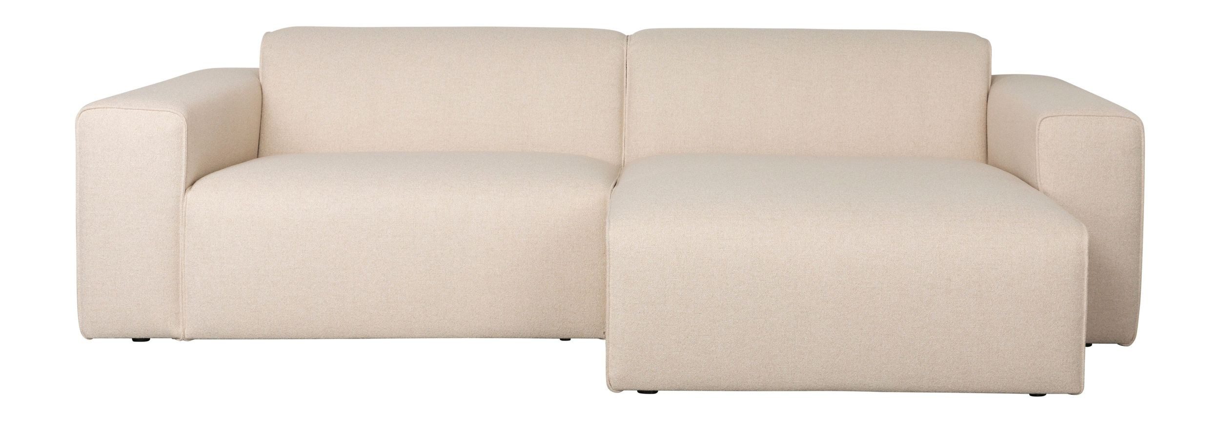 Zuiver Chaiselongue Sofa Milka 3-Sitzer rechts, Sand mit Chaiselongue von Zuiver