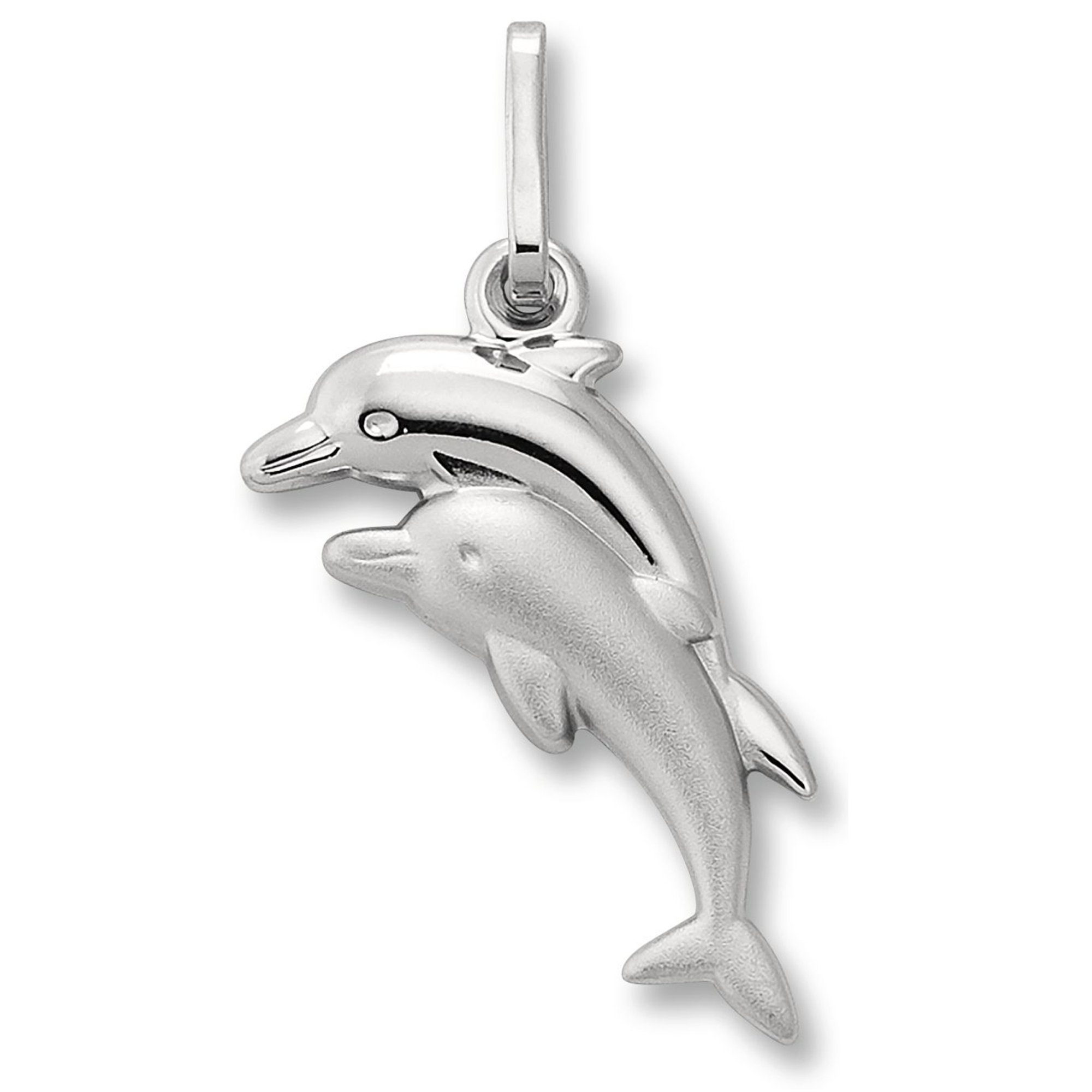 Delfin 925 Silber Damen Silber, Schmuck ELEMENT Kettenanhänger aus ONE Anhänger Delfin