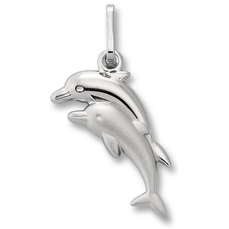 ONE ELEMENT Kettenanhänger Delfin Anhänger aus 925 Silber, Damen Silber  Schmuck Delfin, Verschluss : verlötete Öse (beweglich)