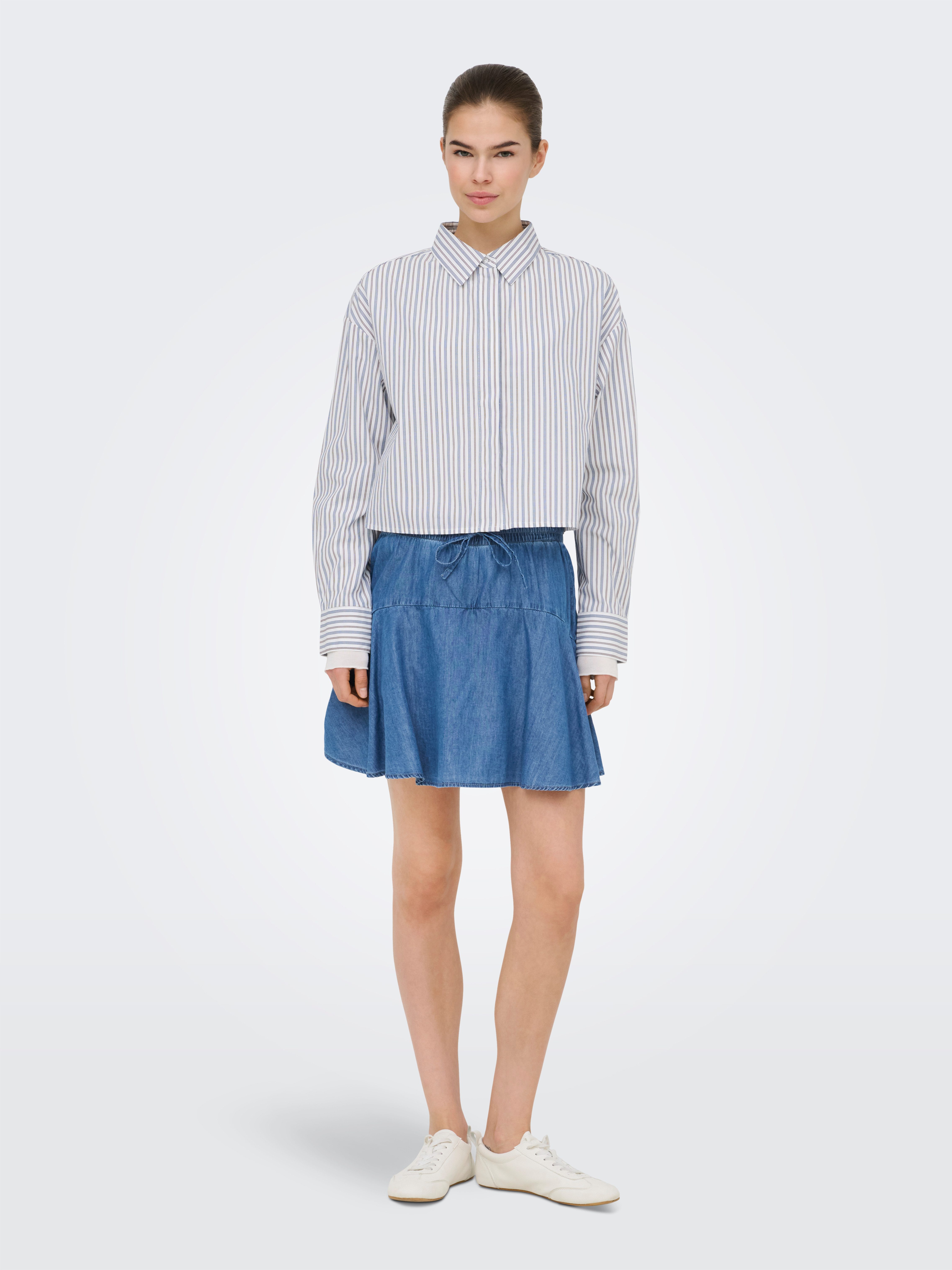 ONLY Hosenrock ONLBEA ELAS STRING CUT SKORT DNM Baumwollmischung