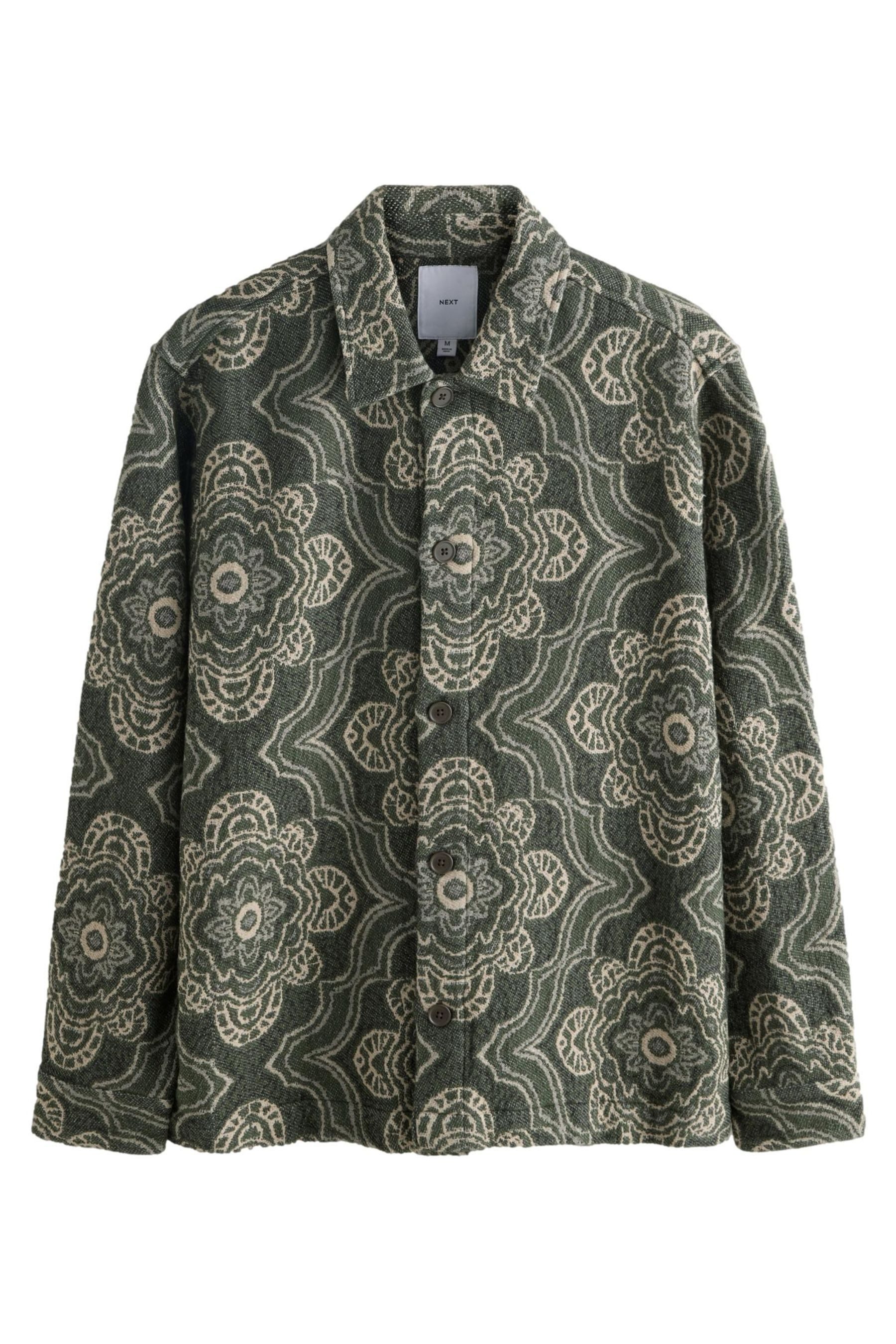 Next Hemdjacke Hemdjacke mit Reißverschluss und Medaillon-Print (1-St)