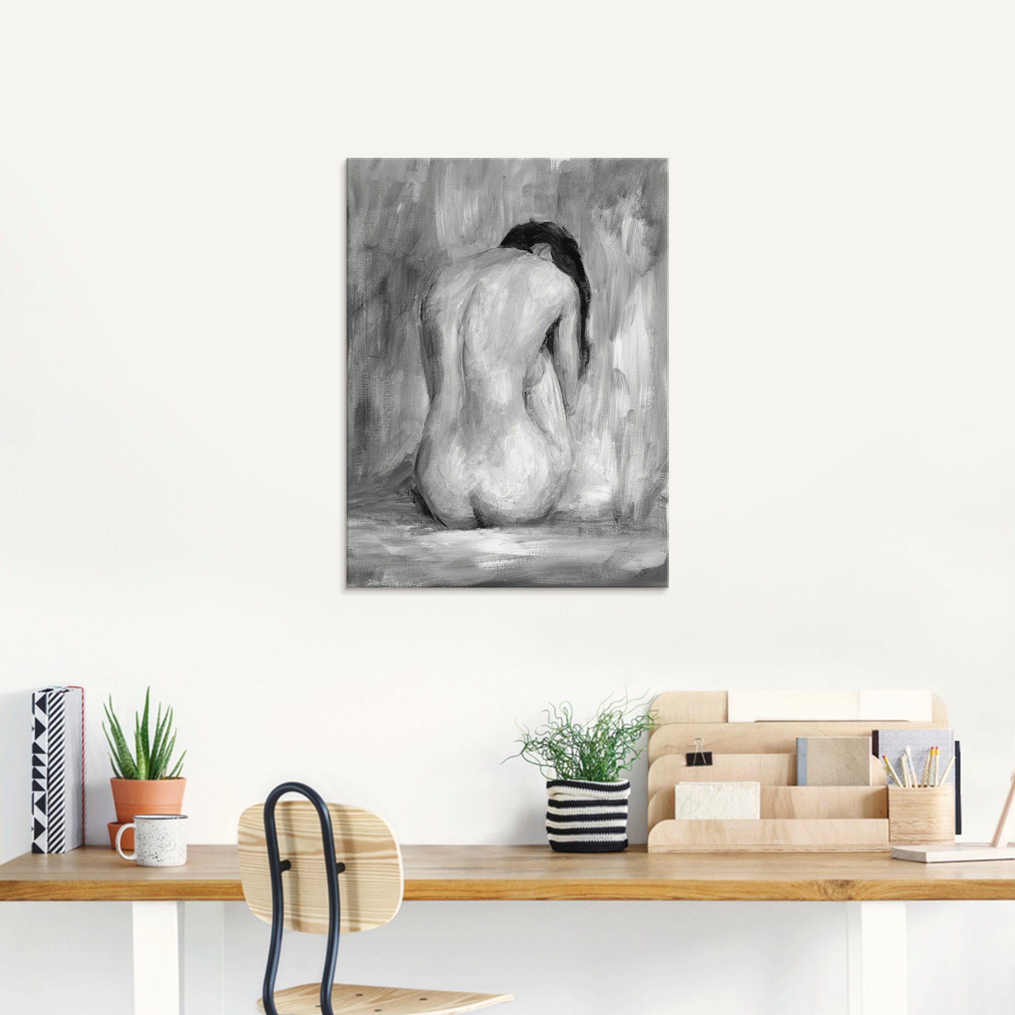 Artland Glasbild »Figur in schwarz & weiß II«, Frau (1 Stück)-HomeTrends