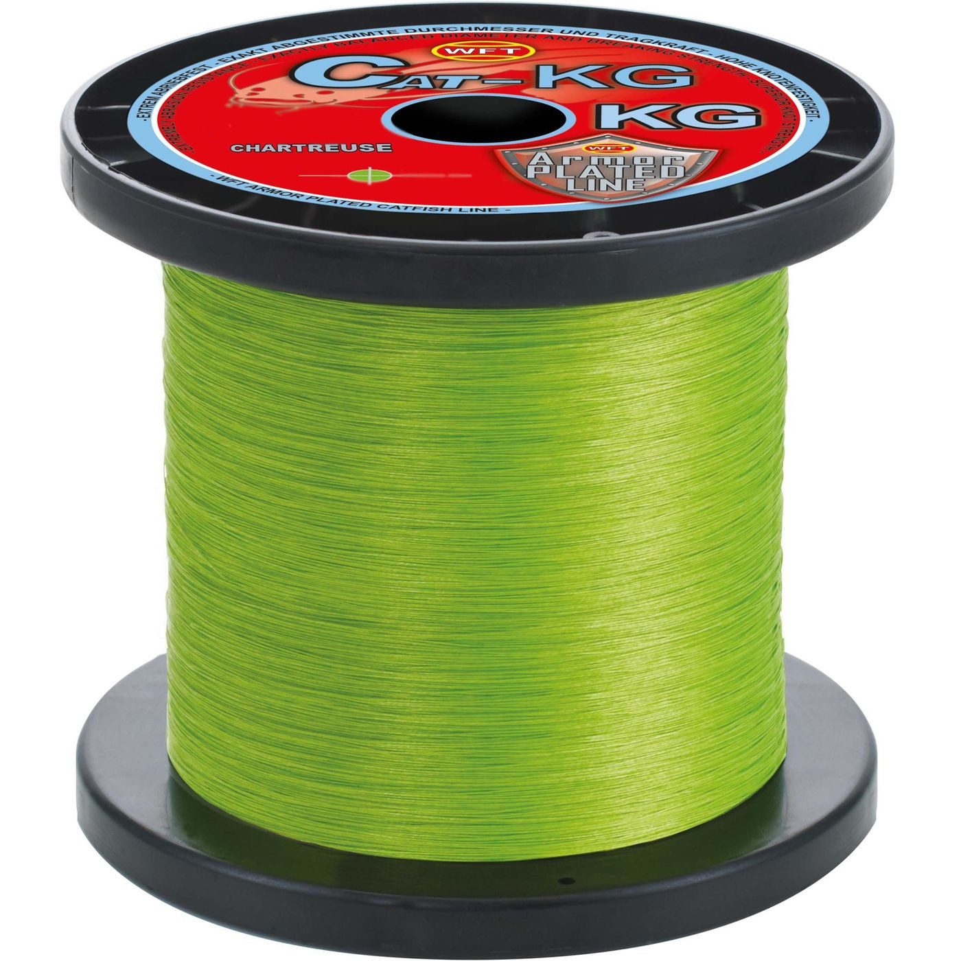 Angelschnur WFT Cat 60kg 0,50mm Chartreuse - 300m geflochtene Angelschnur