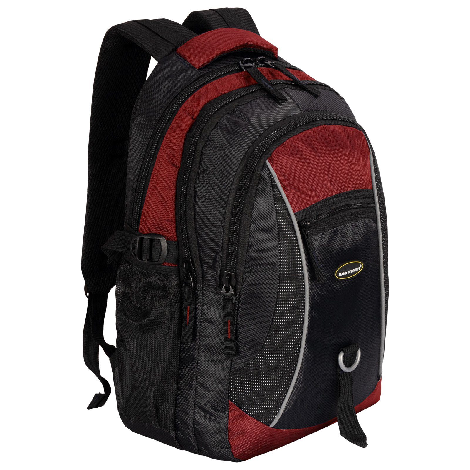 BAG STREET Rucksack Rucksack Damen Herren Sport Schulrucksack Freizeit Reise Wandern Arbei, Freizeitrucksack, Sportrucksack, Businessrucksack ROT