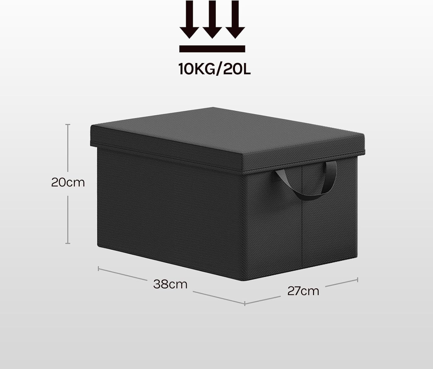 Woltu Aufbewahrungsbox (1 St., Set), mit Deckel, mit Griffen, faltbare Box für Kleidung Spielzeug