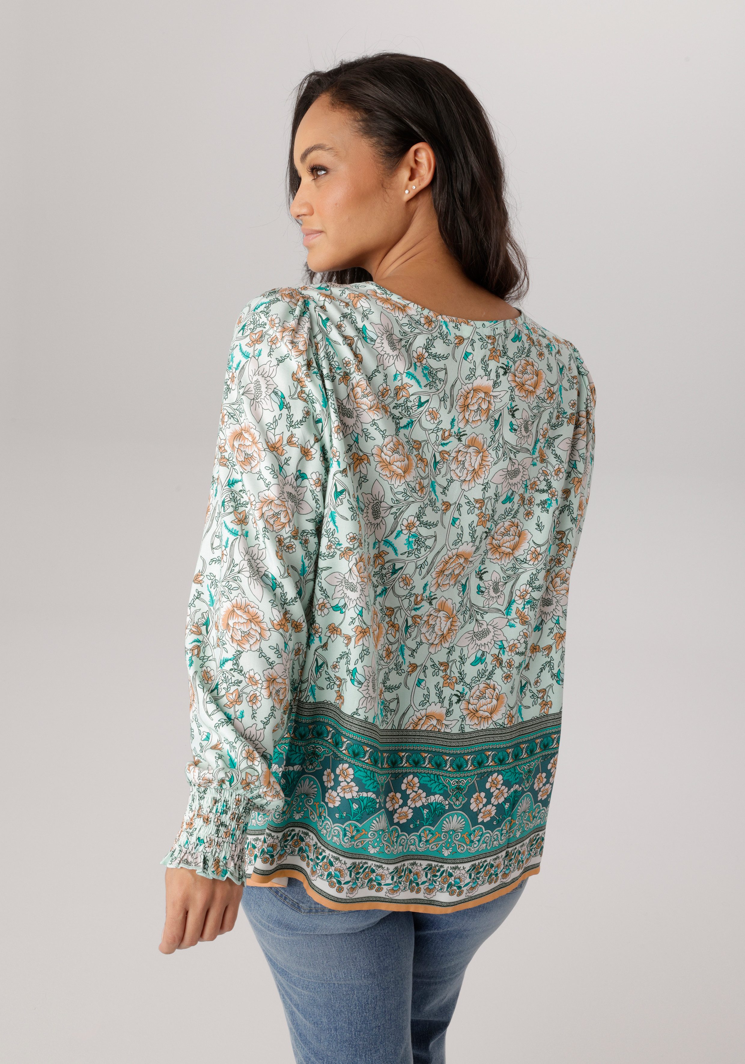 Aniston PLUS Schlupfbluse in Blumendessin