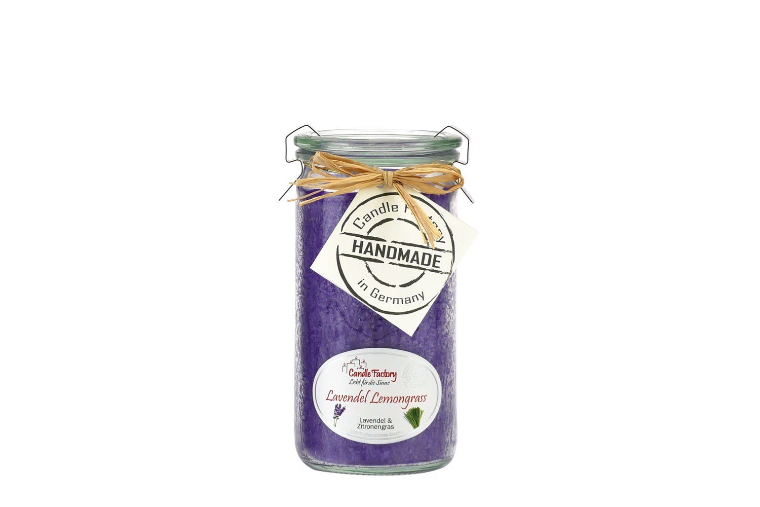 Candle Factory Duftkerze Candle Factory Duftkerze Mini-Jumbo "Lavendel-Lemongras", violett