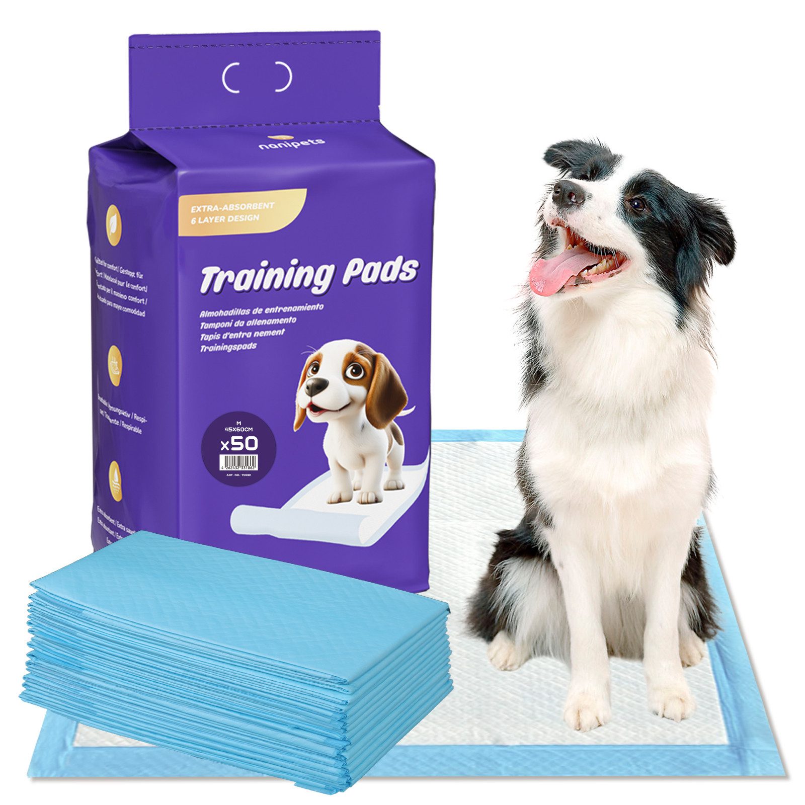 NANIPETS Hundematte Trainingspad für Hunde Welpenunterlagen, Superabsorbier günstig online kaufen