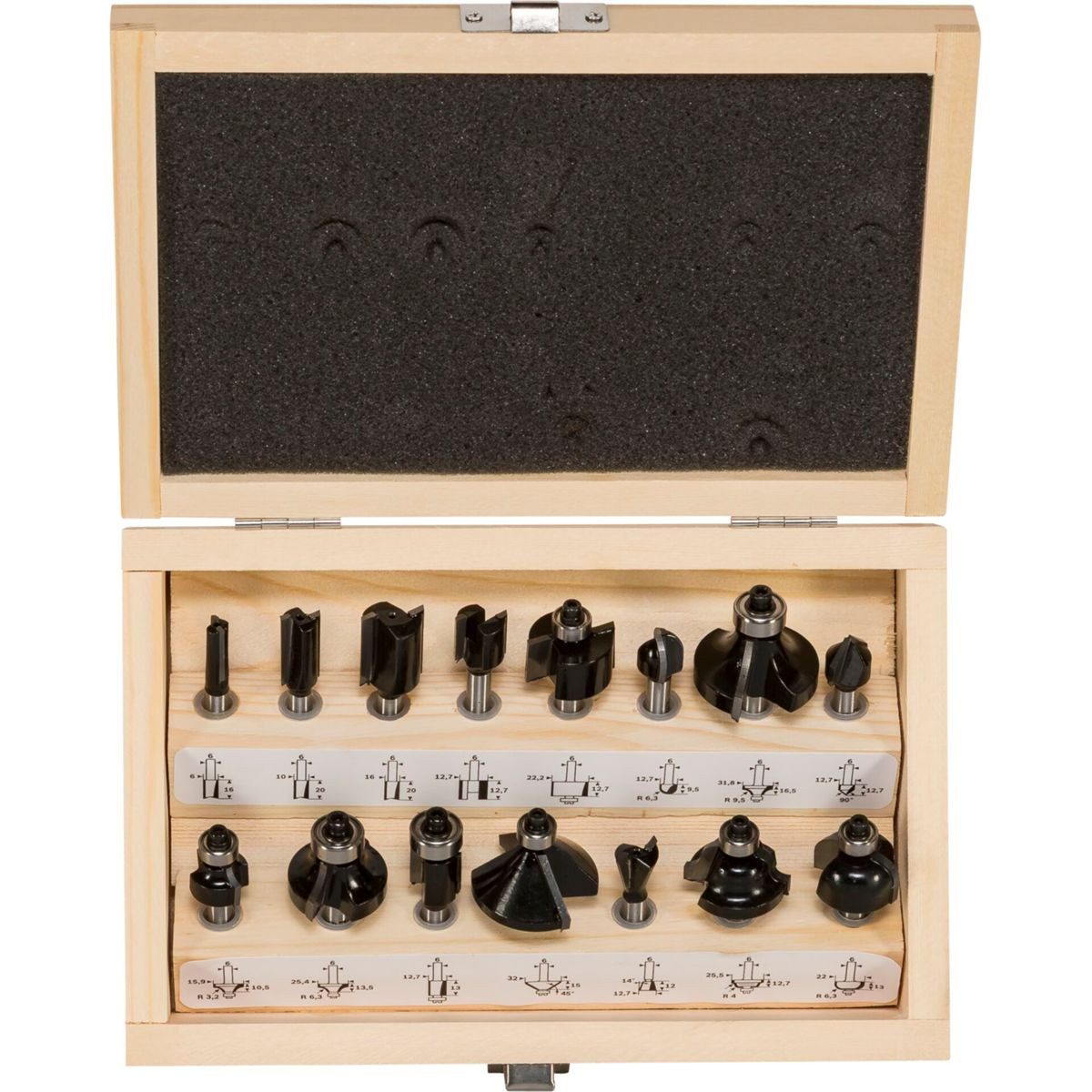 metabo Fräsbohrer Fräsersortiment-SP, 6 mm, 15-tlg.