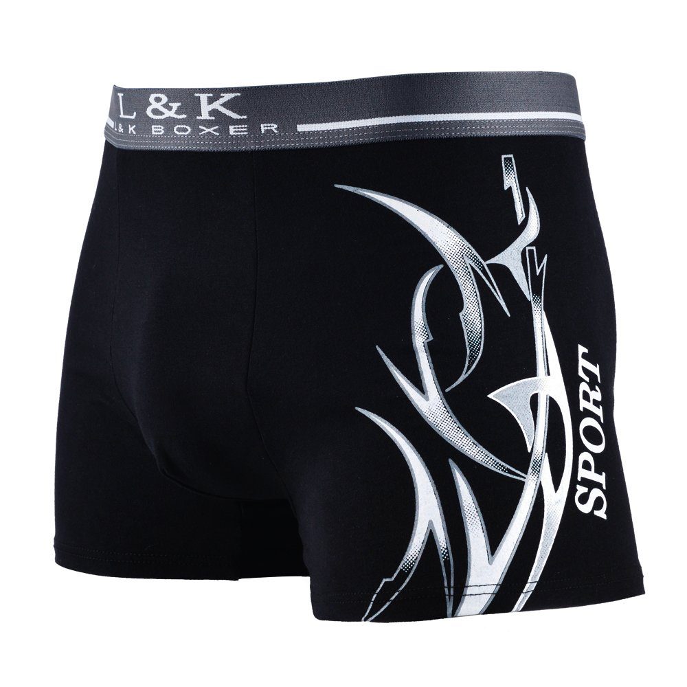 Boxershorts tollem (8er-Pack) Herren Boxershorts 1104-1121 Baumwolle Set-2 mit L&K aus Muster