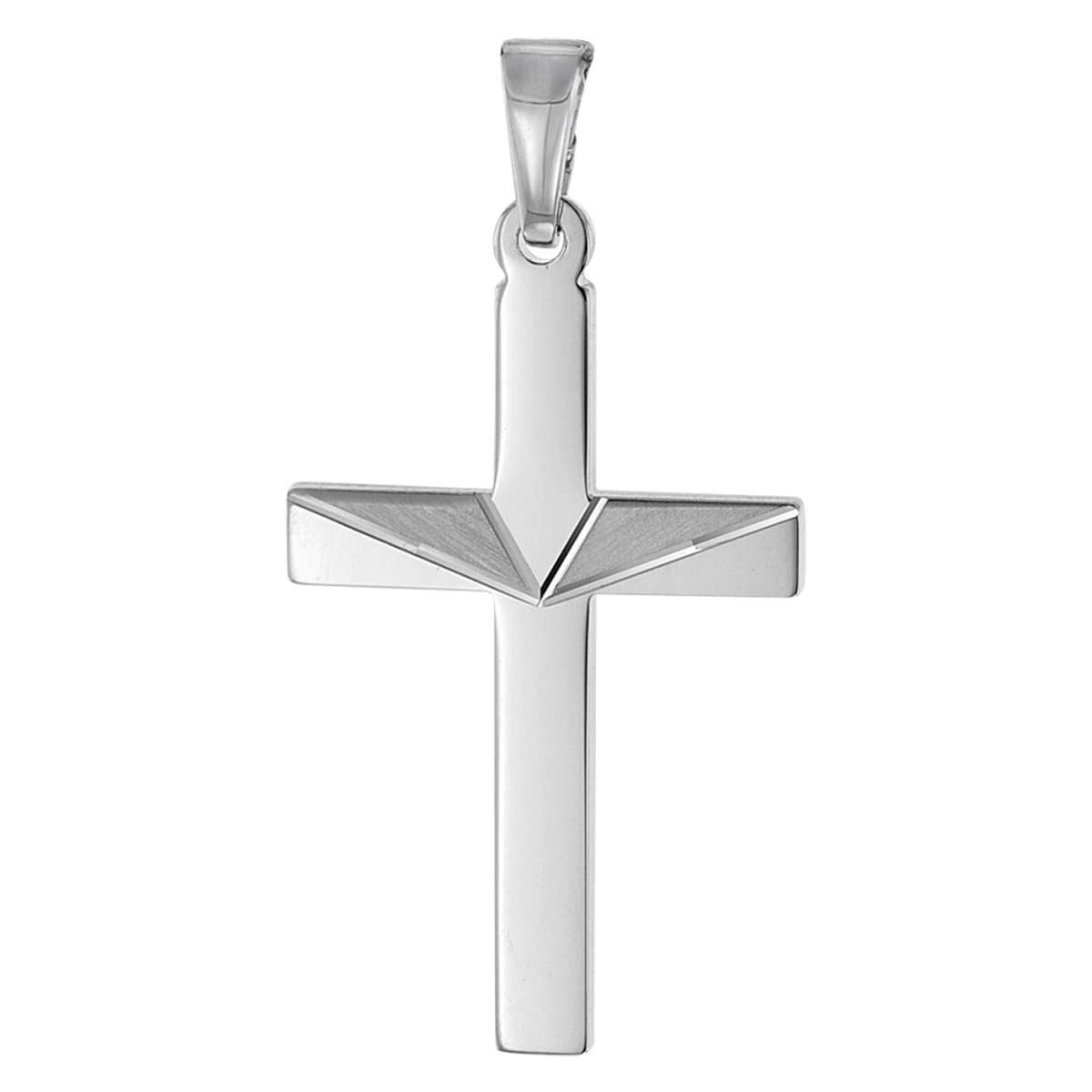 trendor Kreuzanhänger 21554, Kreuz-Anhänger für Männer 925 Silber 27x16 mm