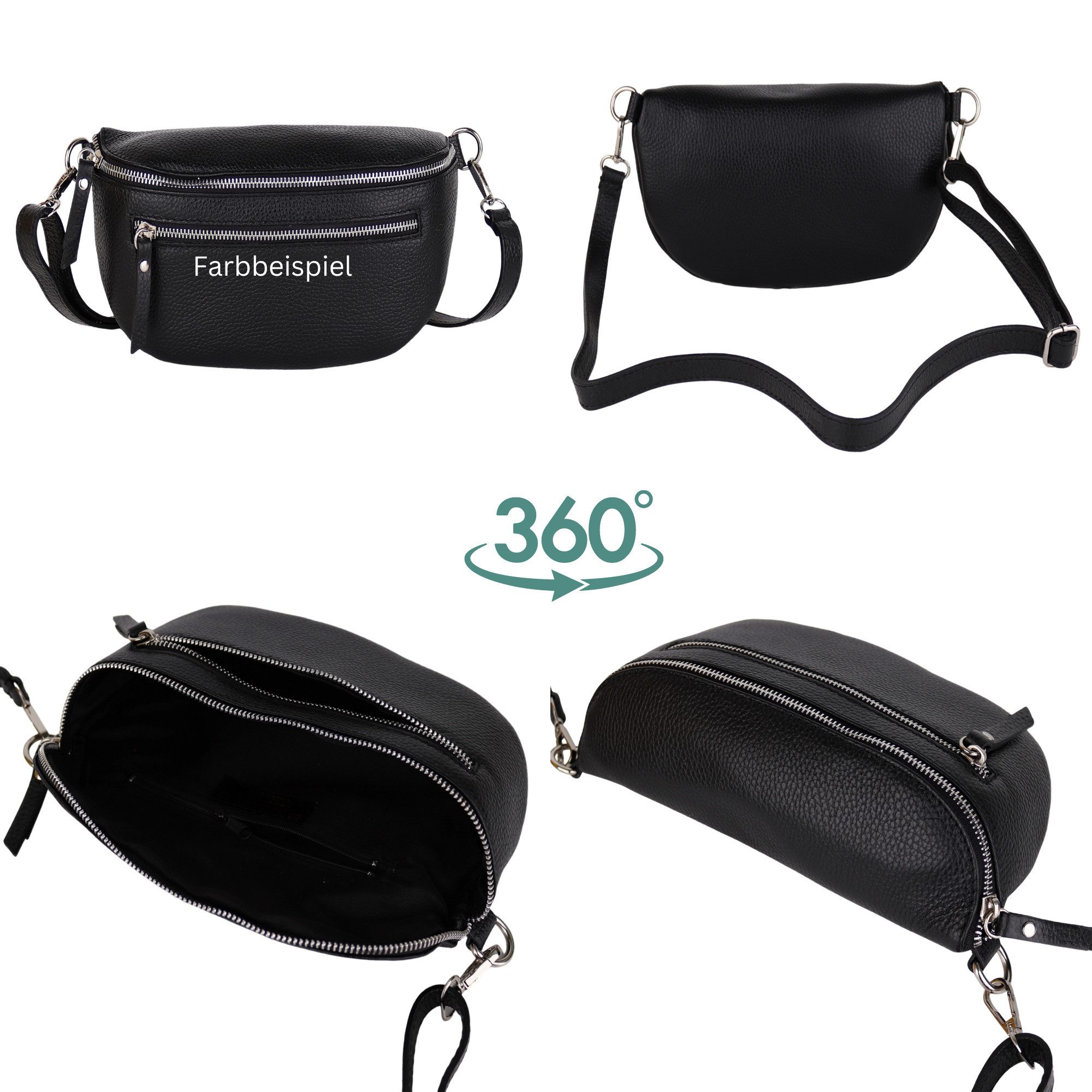 MIRROSI Bauchtasche Damen, Echtleder, Leder, Made in Italy, Umhängetasche, günstig online kaufen