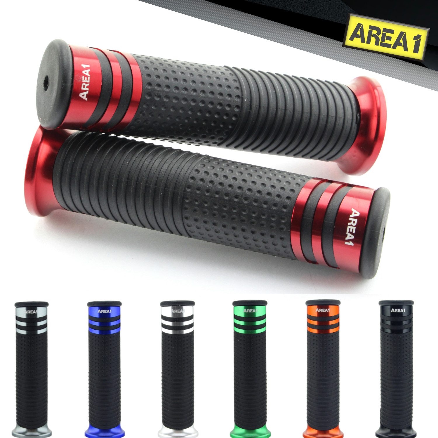 Area1 Griff für Motorrad/ Motorroller; 2 Stück; 1x 22mm + 1x 24-25mm (7/8/1 Zoll)