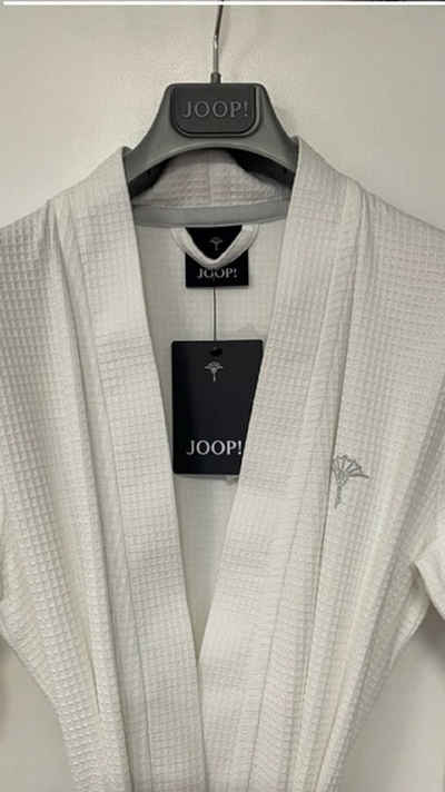 Joop! Kimono JOOP! Kimono 1657 leichter Damen Kimono Bademantel Uni Piqué, Kimono-Kragen, Gürtel, mit gesticktem Logo