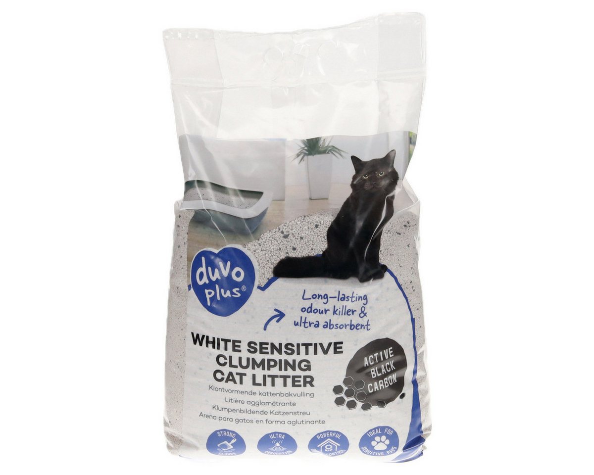 Thumbnail - DUVO+ Katzenstreu Katzenstreu White Sensitive Black Carbon 12 kg