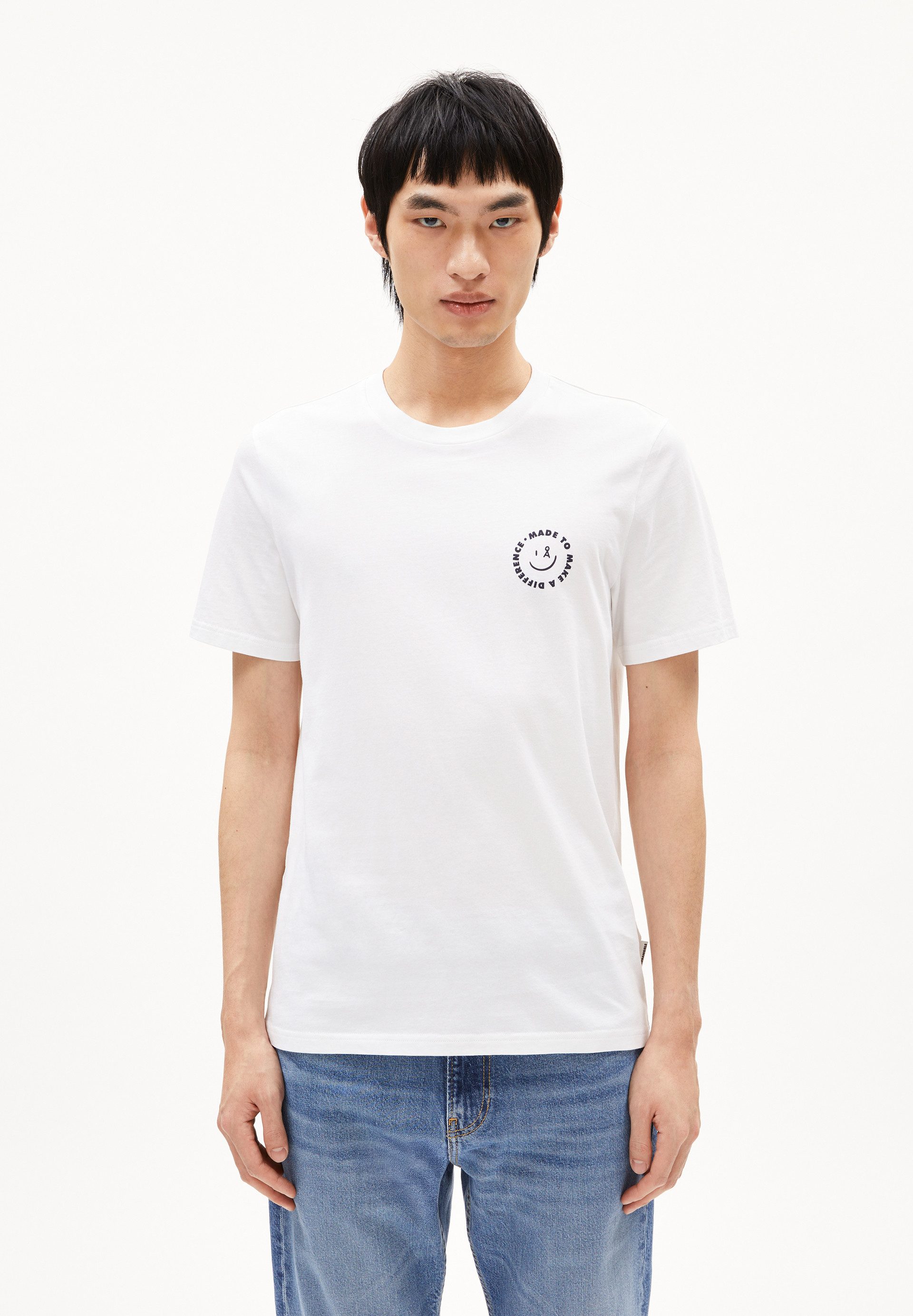 Armedangels T-Shirt JAAMES SMILEY T-Shirt aus Bio-Baumwolle (Regular Fit) Rundhalsausschnitt