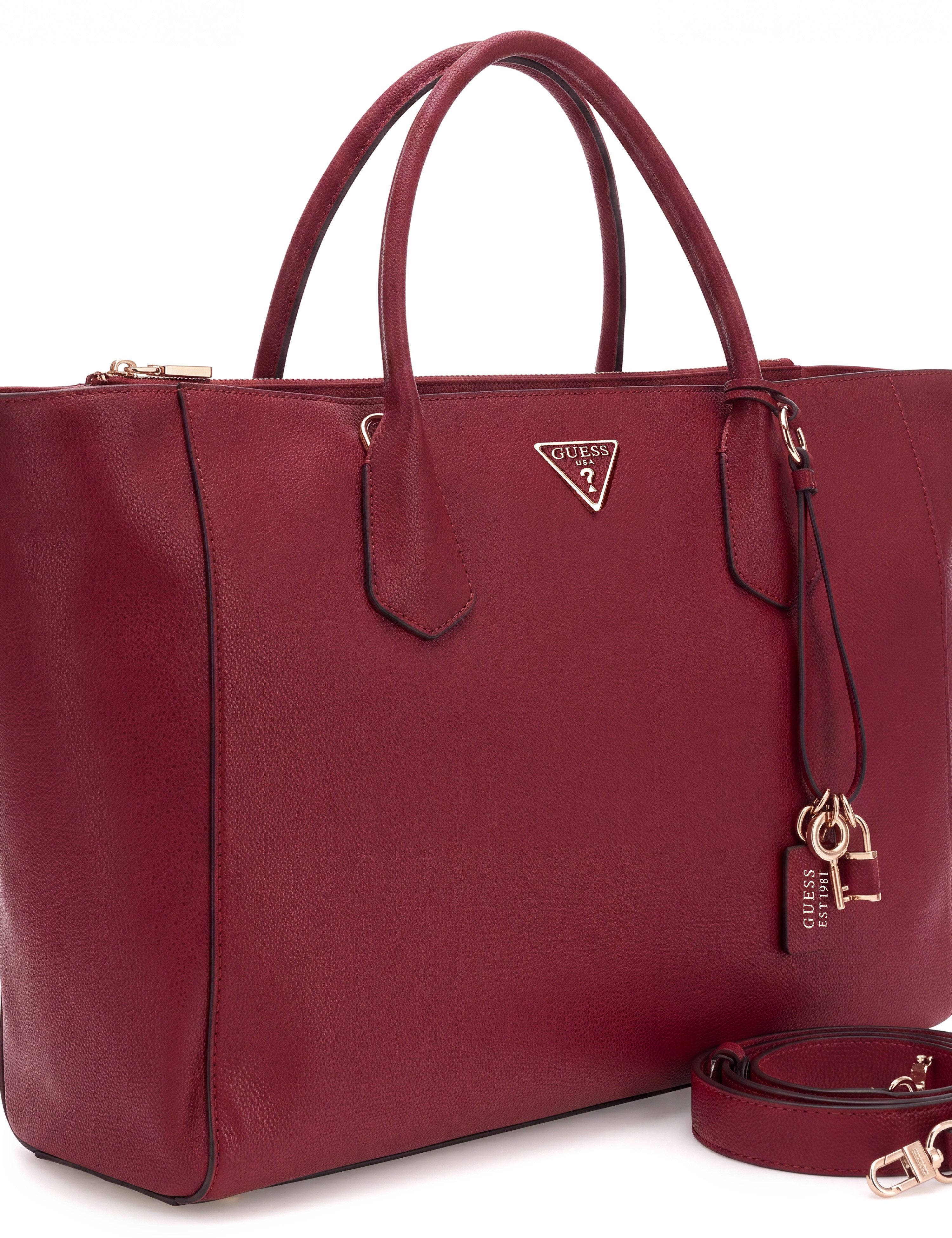 Guess Shopper MARISSA TECH TOTE (Set, Abnehmbarer Schlüsselanhänger), Damen Einkaufstasche, Umhängetasche, mit annehmbarem Schulterriemen