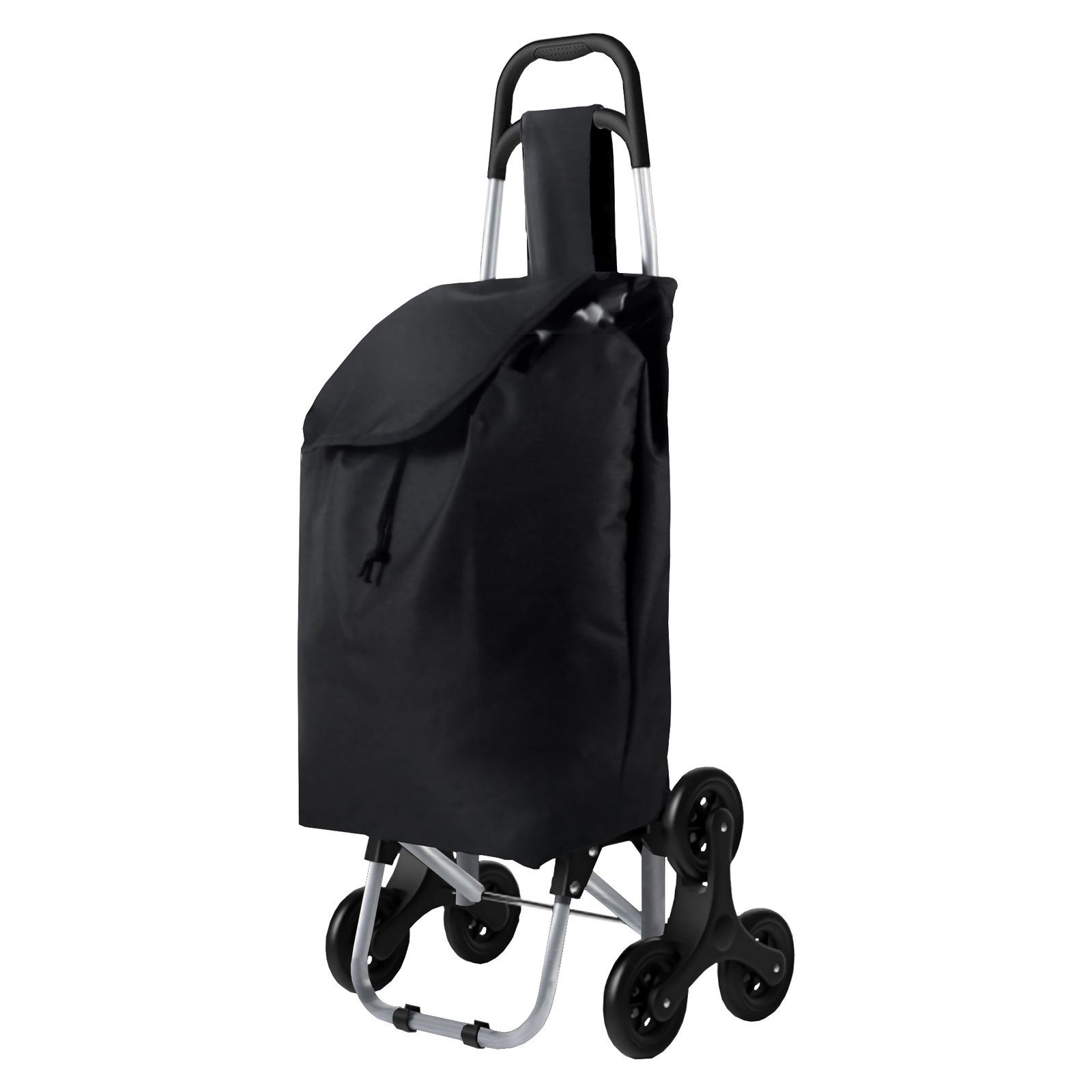 Treppensteiger Set 2er HAC24 Schwarz Trolley, Klappbarer Einkaufstrolley Einkaufswagen Einkaufstasche