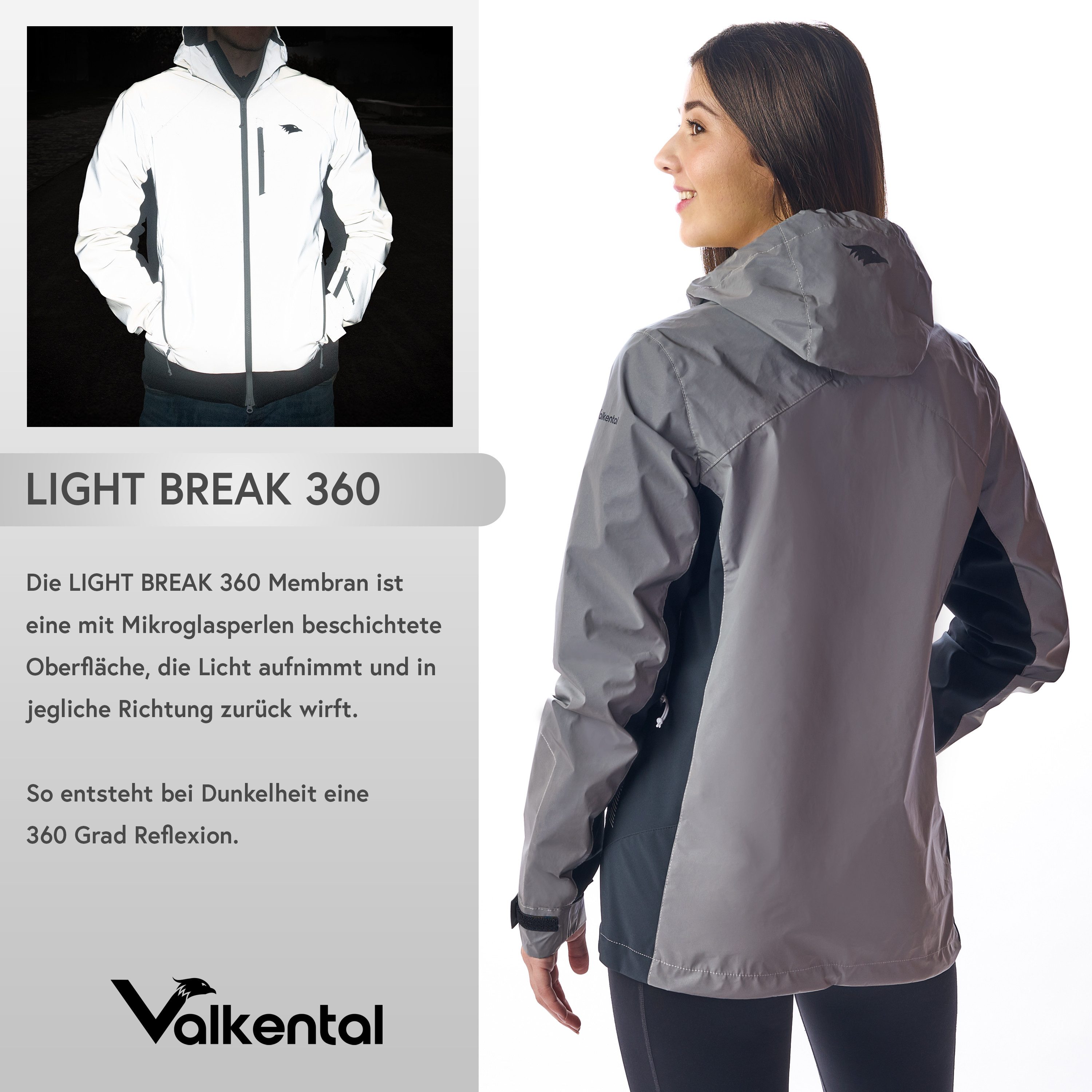 Valkental Fahrradjacke Regenjacke mit Kapuze Damen günstig online kaufen