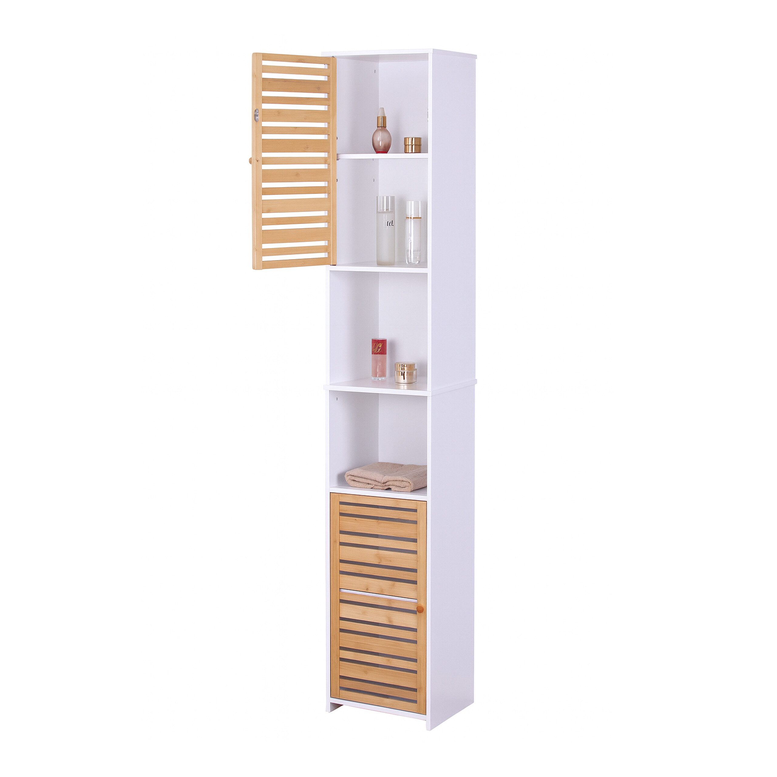 relaxdays Hochschrank Hoher Badezimmerschrank 190 cm günstig online kaufen