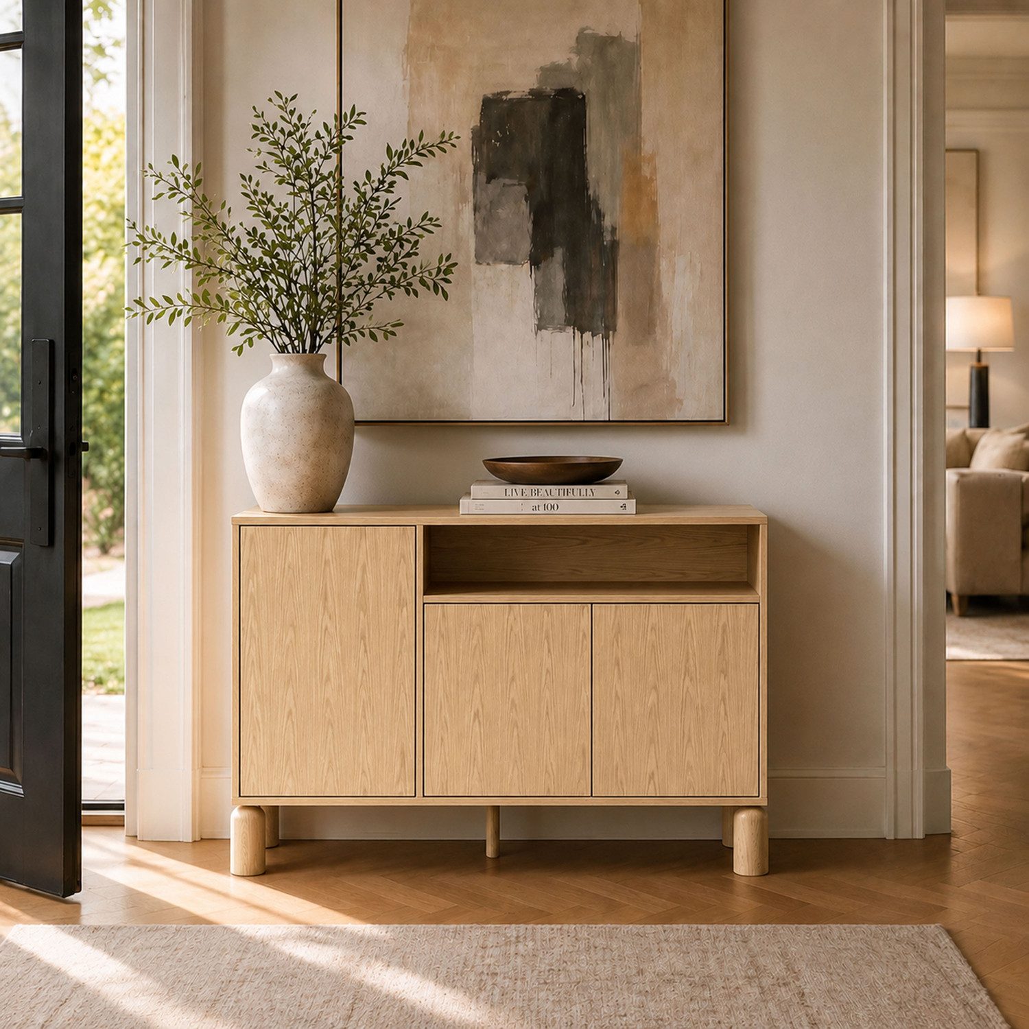 Lookway Kommode LINDEN mit offenem Regal, Breite: 140 cm