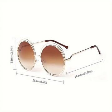 RefinedFlare Sonnenbrille Runde Sonnenbrille für Damen, lässig und modisch, mit Farbverlauf (1-St)