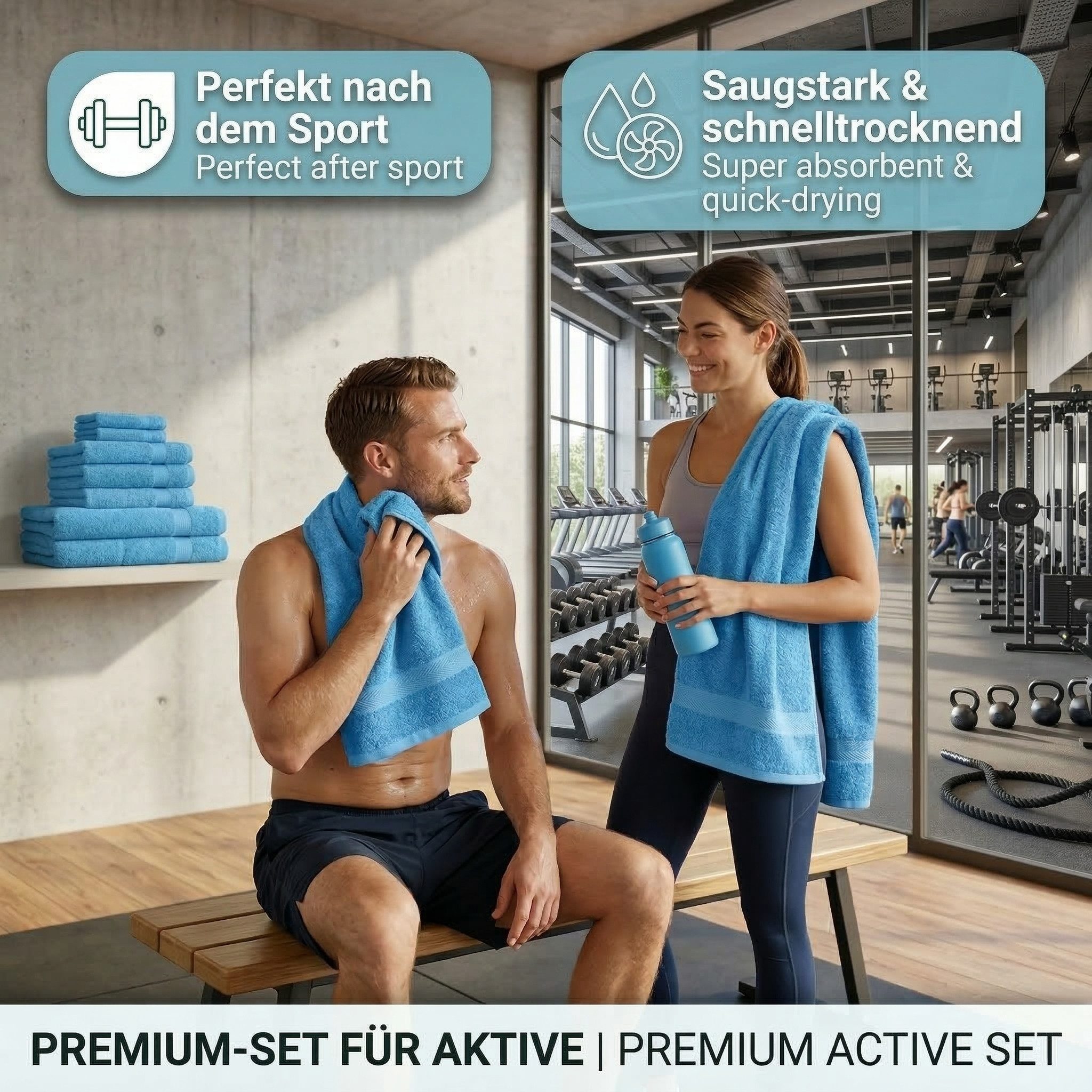 Betz Handtücher 10-teiliges Handtuch Set Premium, 100% Baumwolle (10-St), 4 Handtücher 50x100 cm, 2 Duschtücher 70x140 cm, 2 Gästetücher 30x50 – Bild 3 von 5