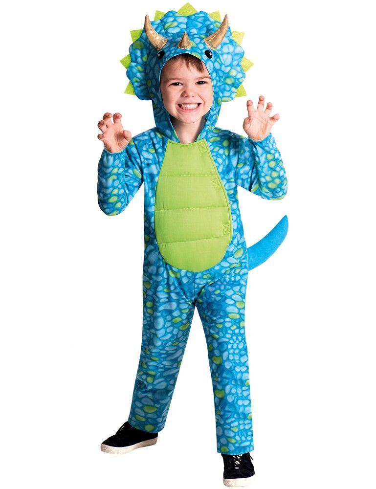 Amscan Kostüm Dinosaurier Kostüm "Blue Dino" für Kinder - Blau, Comic  Tierkostüm
