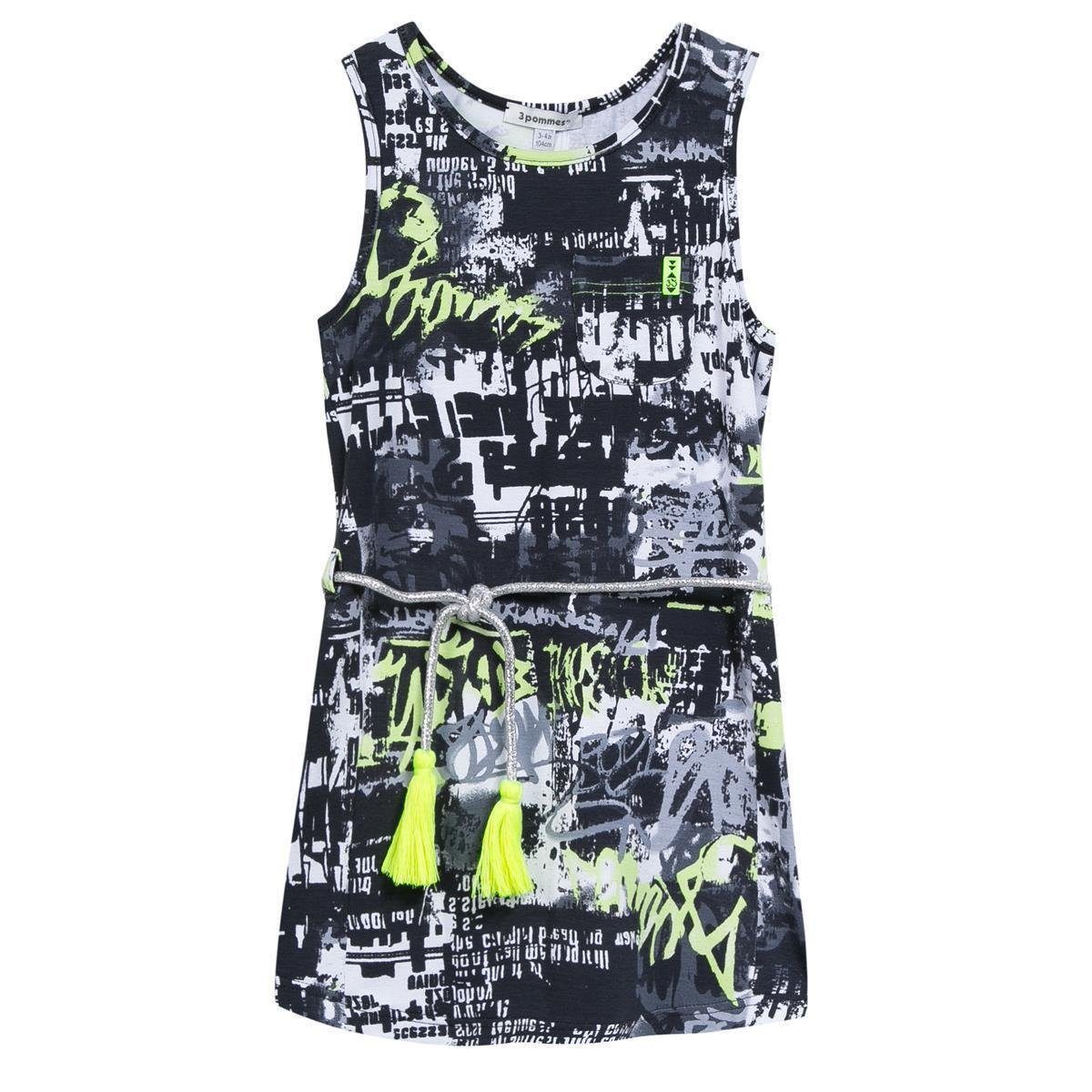 3 Pommes A-Linien-Kleid Kleid 3 Pommes Trägerkleid noir (kein Set, 1-tlg) Markenlabel