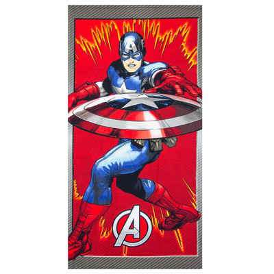 MARVEL Strandtuch Marvel Avengers Captain America Mikrofaser Badetuch 70x140