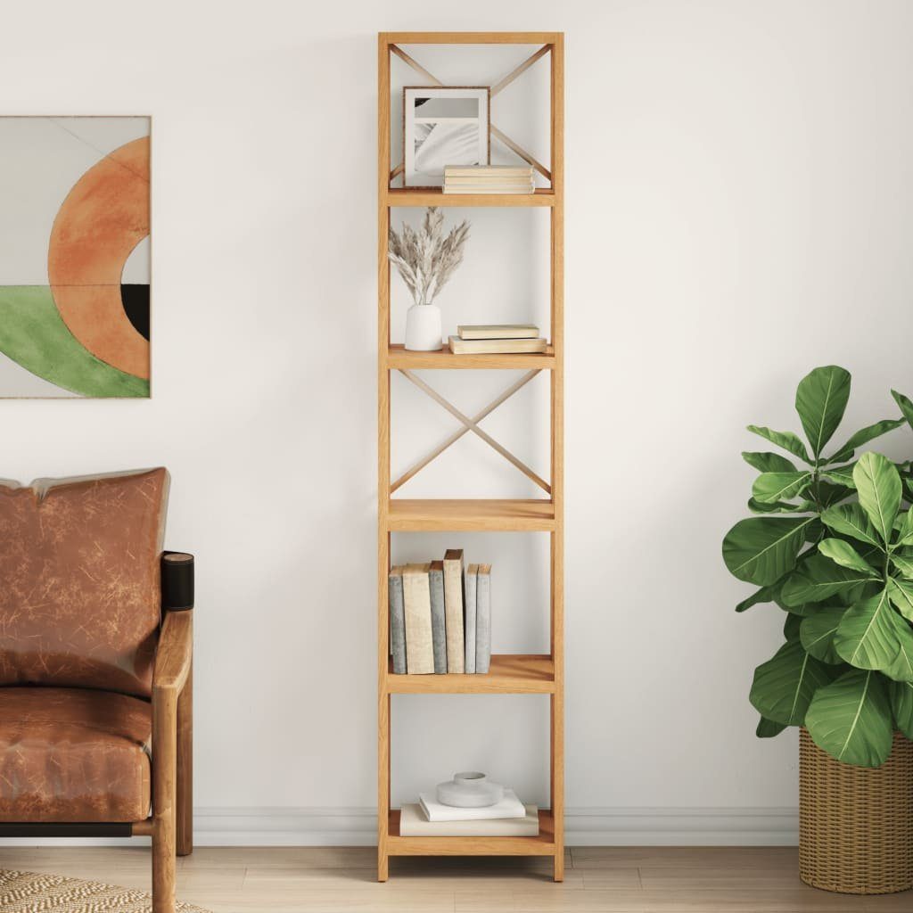 furnicato Bücherregal Regal mit Eiche Böden 6 Massivholz 40x30x181 cm