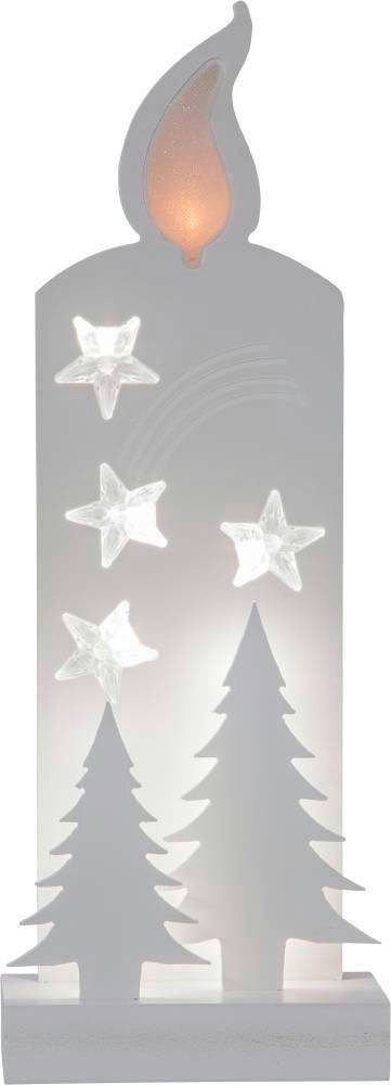 RGB LED Weihnachts Mann Nikolaus Figur X-MAS Deko Tisch Leuchte Glitter Lampe 