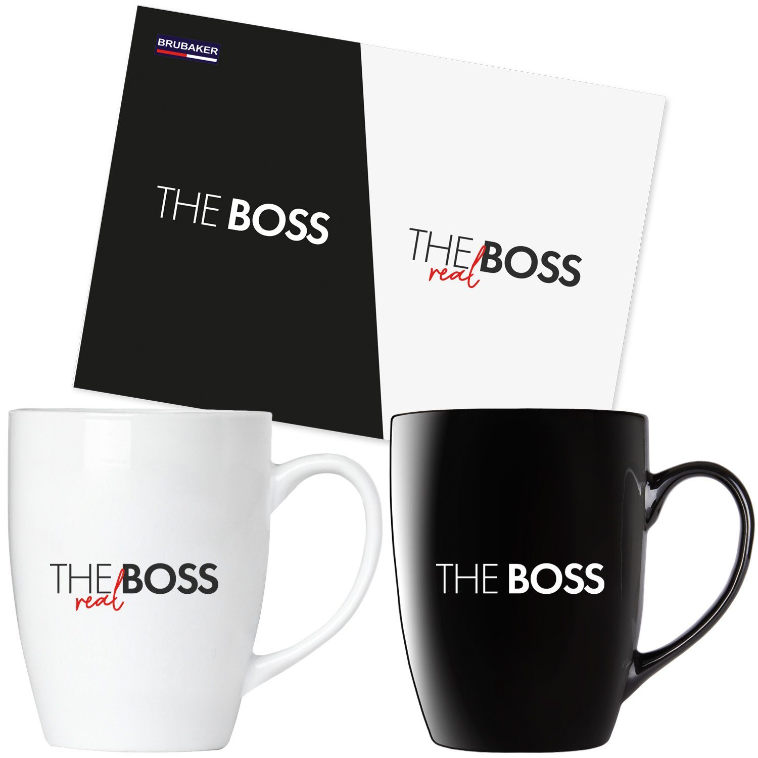 Tasse Kaffeetassen The Boss The Real Boss mit Grußkarte