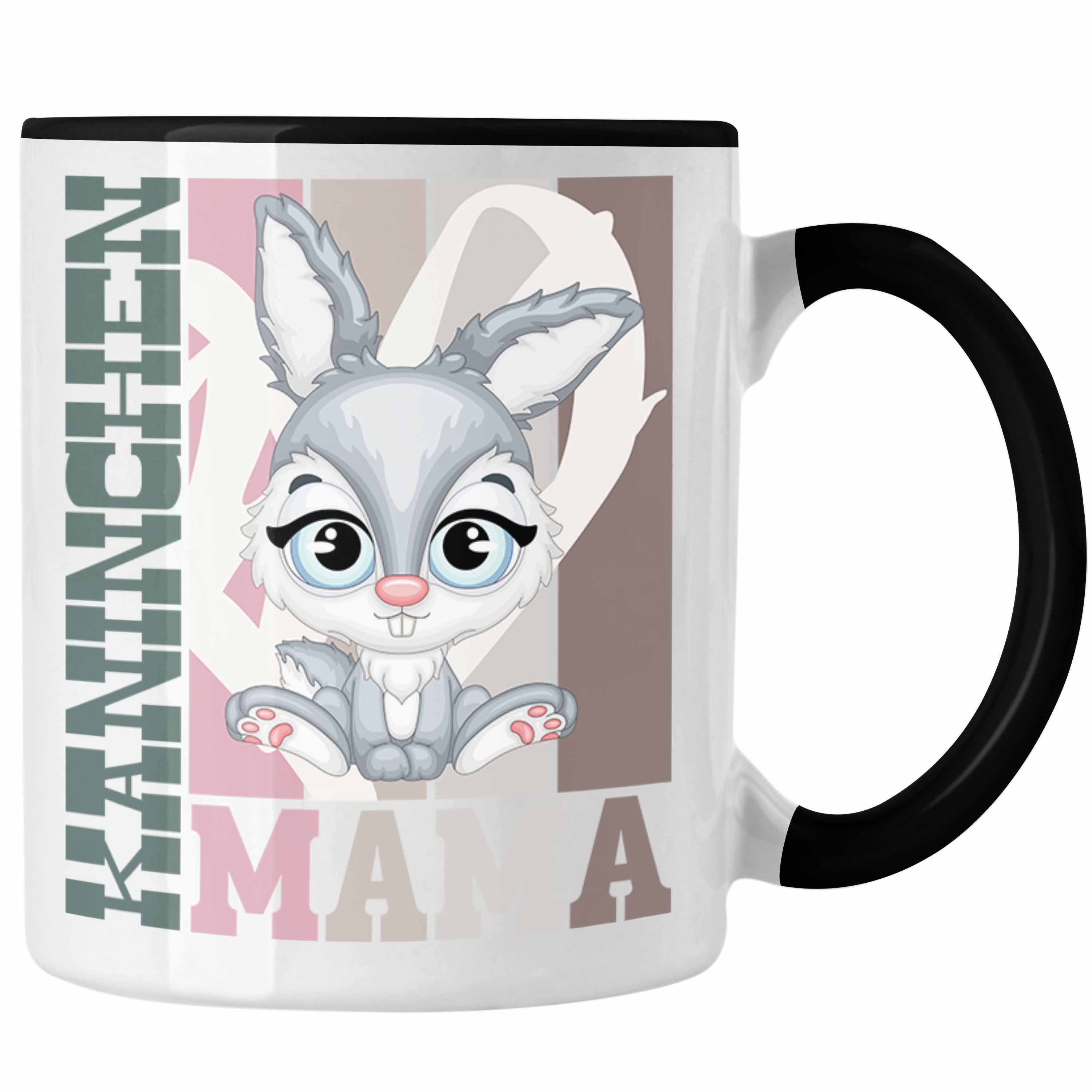 Trendation Tasse Trendation - Kaninchen Mama Tasse Geschenk für Hasen Besitzerin Spruch Schwarz