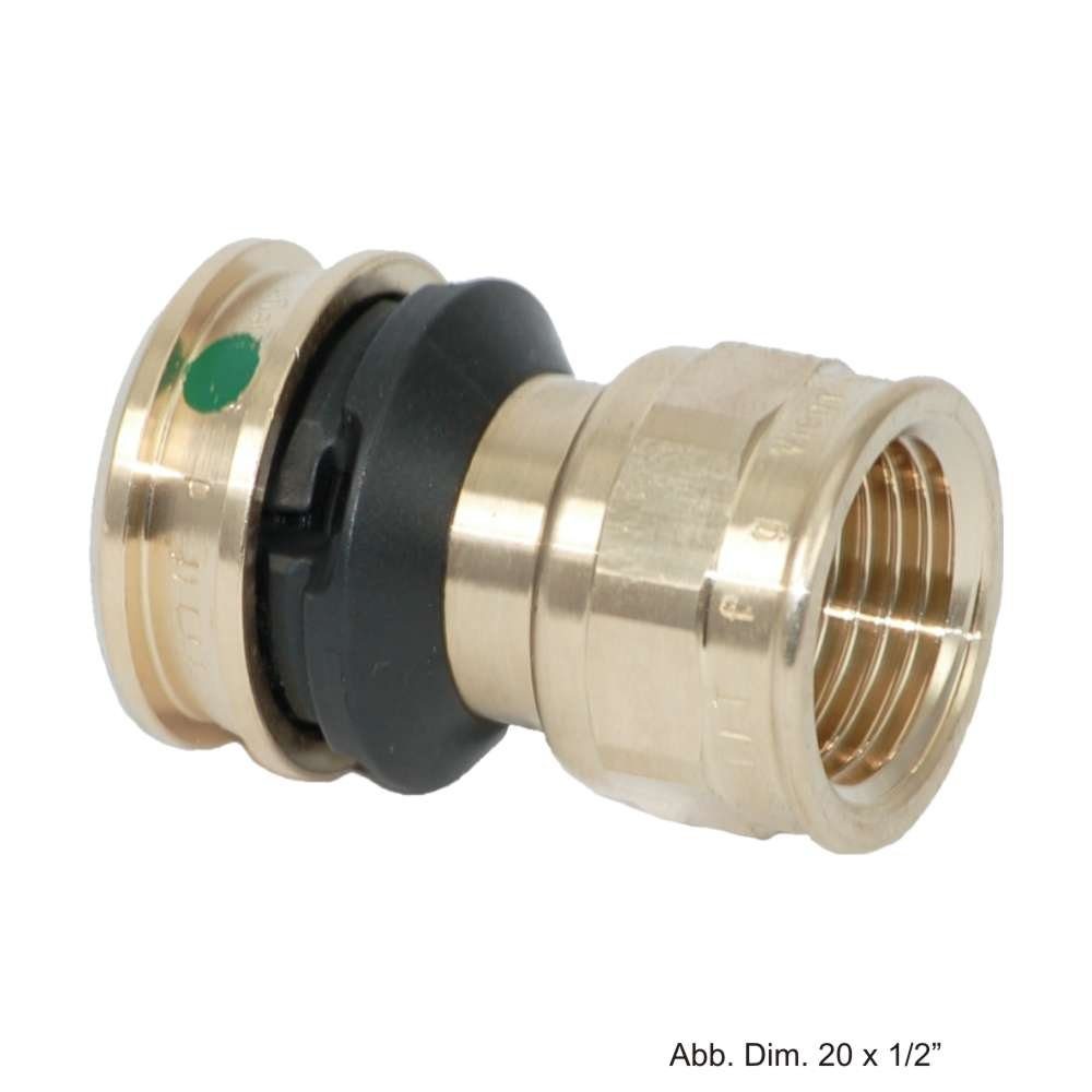 Viega Wasserrohr Viega Raxofix Übergangsstück, 16 mm x 3/4" IG, Modell 5312, Rotguss